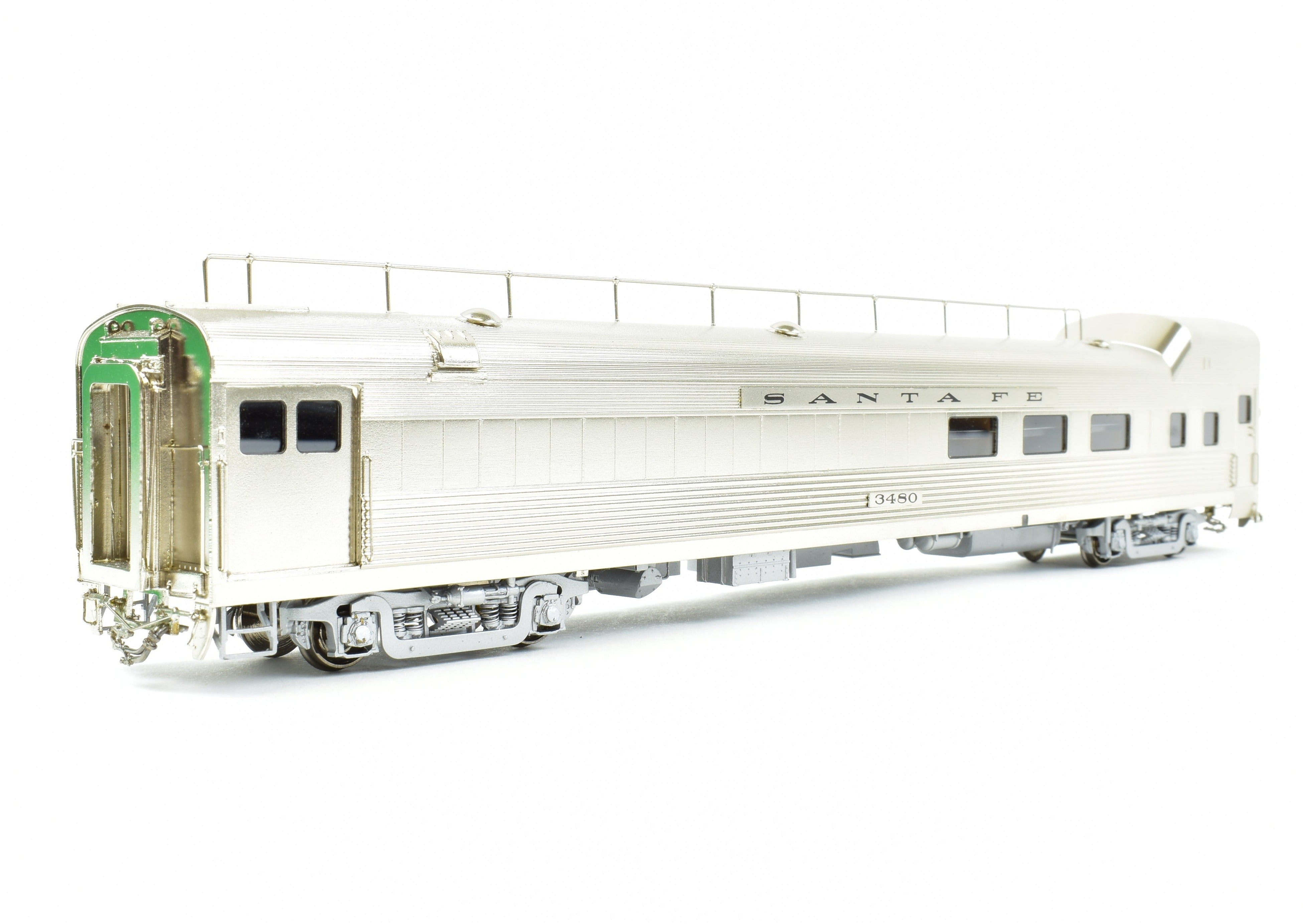 HO Scale Brass ATSF - Santa Fe Baggage Dorm Car #3480 by Overland Models