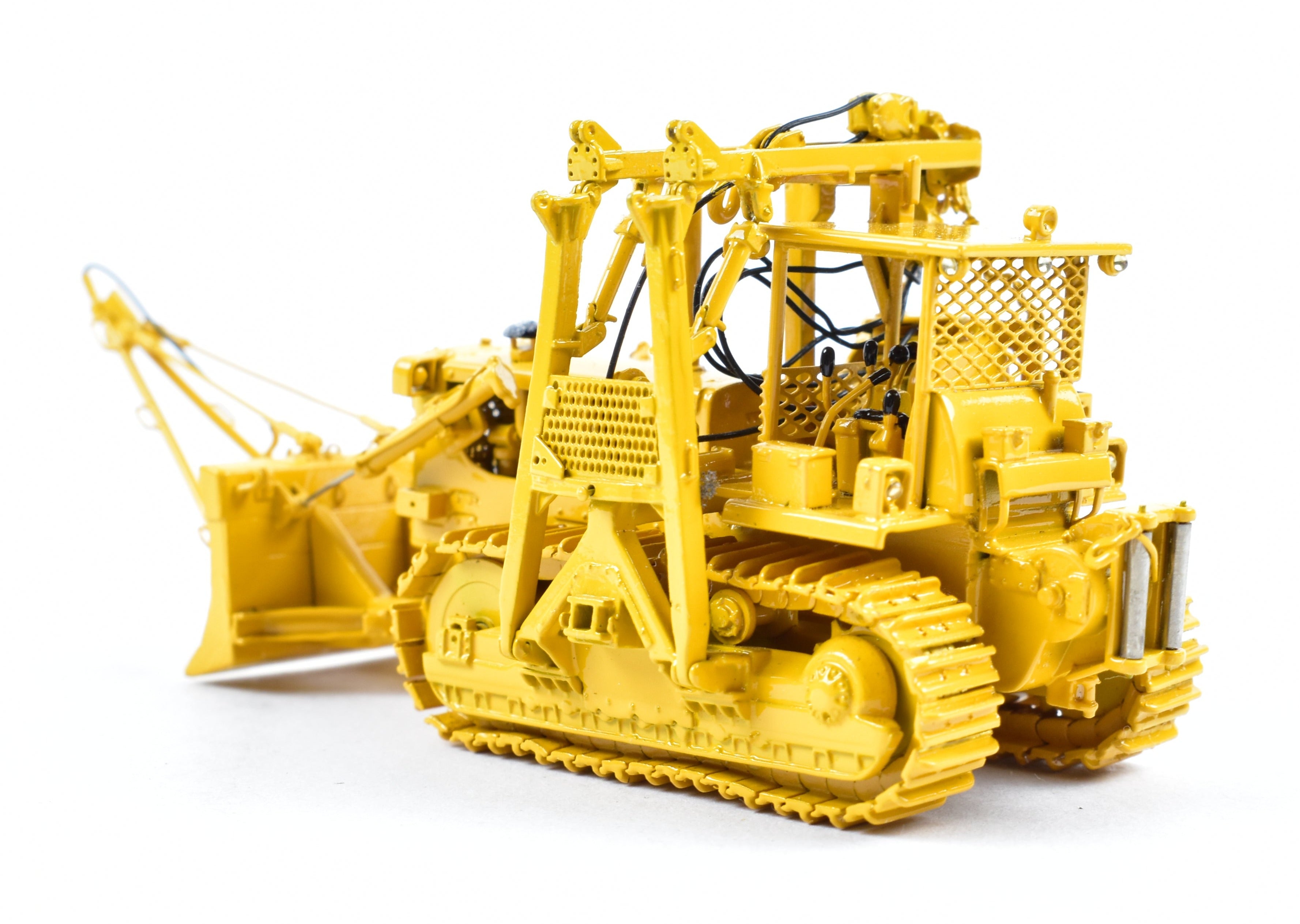 HO Scale Brass Pipe Laying Dozer Model by OMI - Overland Models, Inc. Featuring D&RGW - Denver & Rio Grande Western Design in Factory - Painted FP Yellow