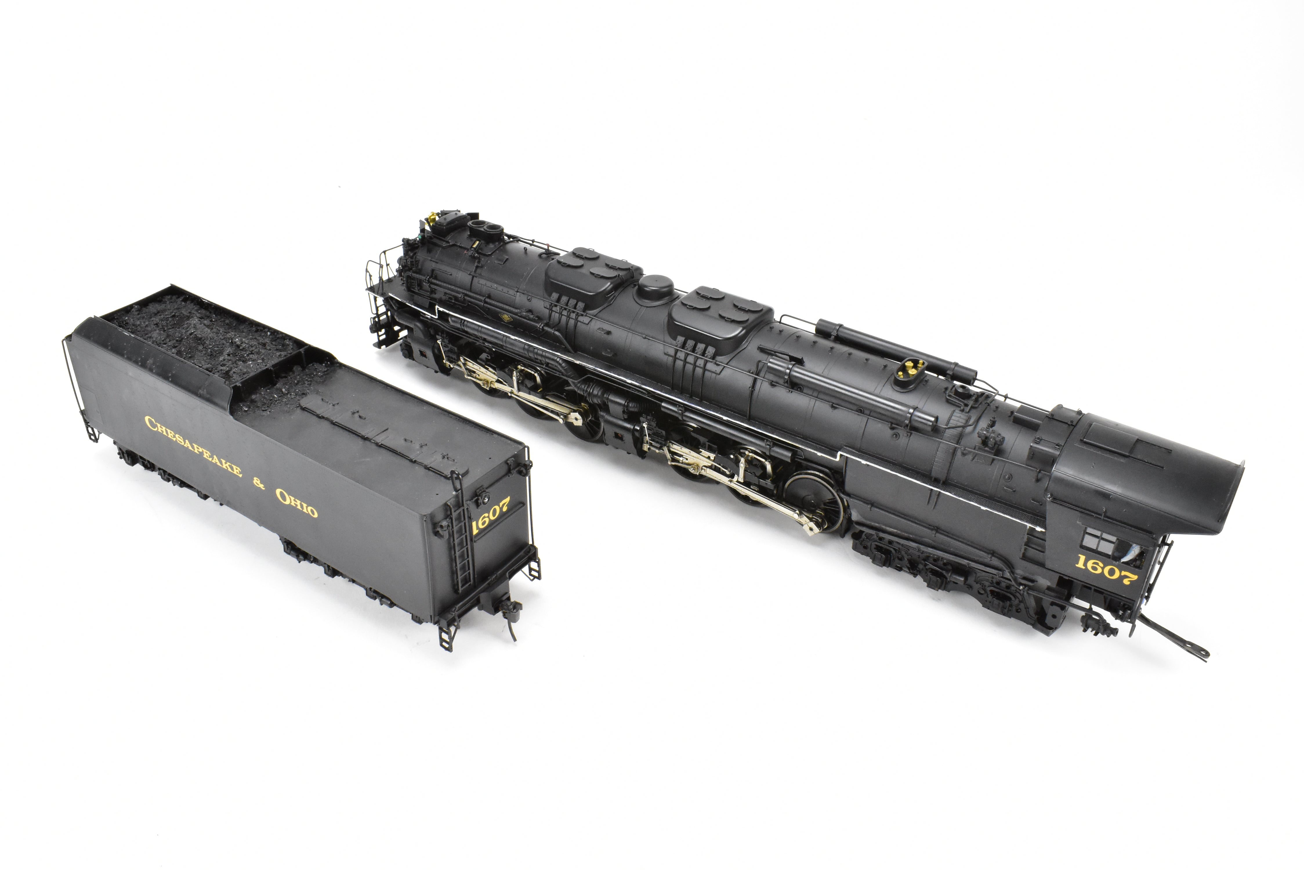 O Scale Brass Model Train - Sunset Models 3rd Rail Division Chesapeake & Ohio Allegheny Class H8 2-6-6-6 2-Rail F/P Locomotive #1607