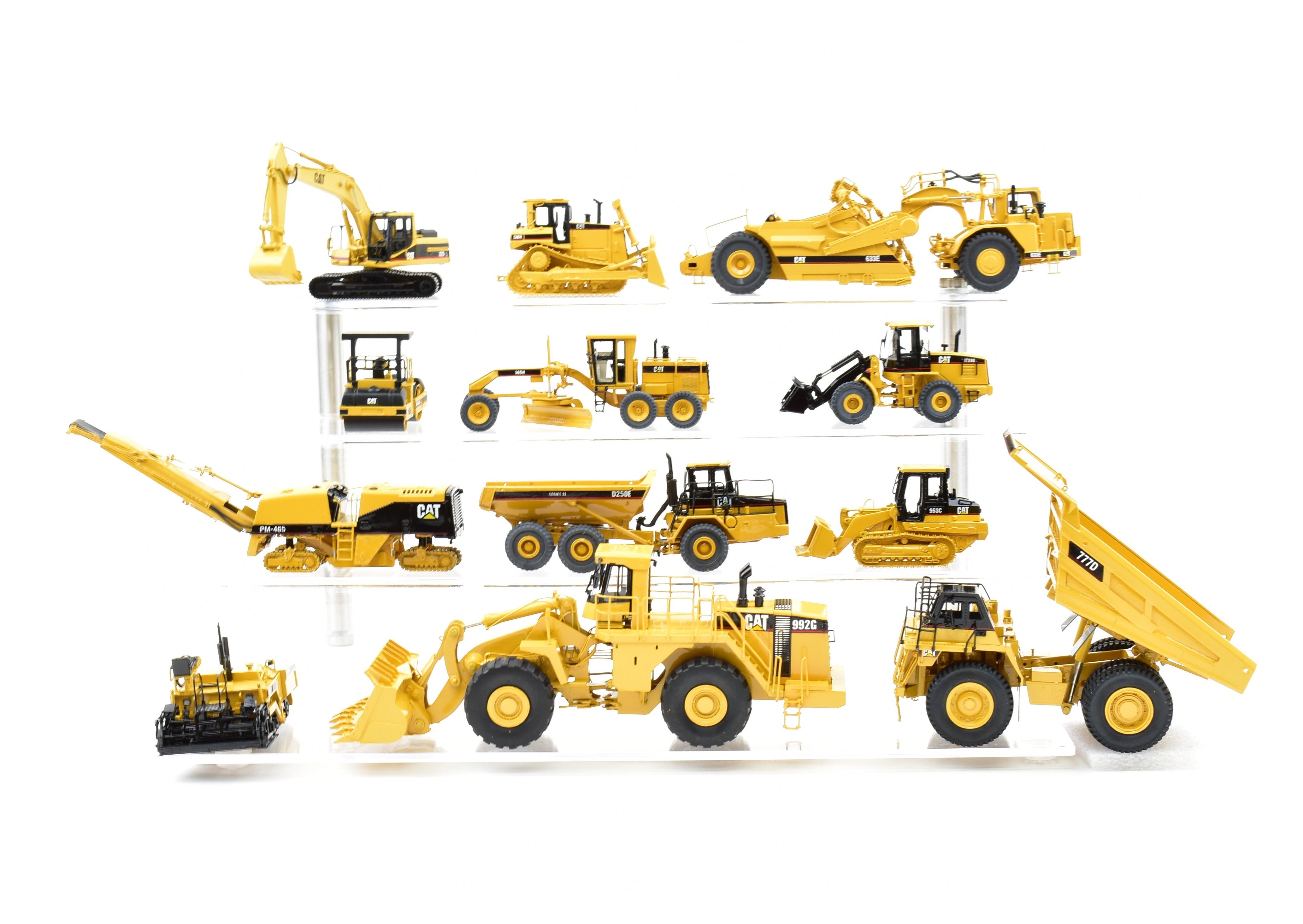 High - Quality HO Scale Brass Construction Caterpillar Vehicle Models 12 - piece Collection for Model Enthusiasts