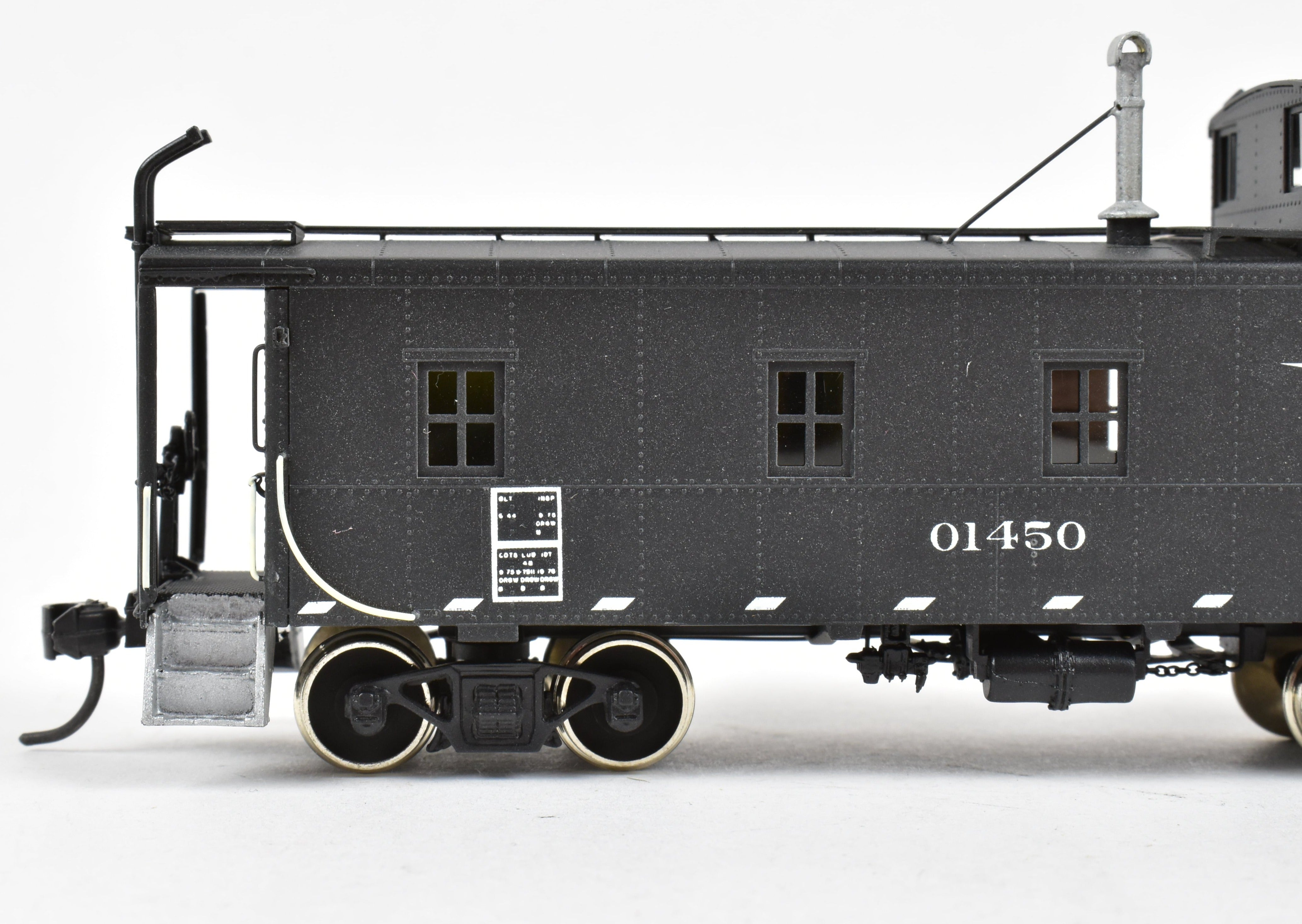 HO Scale Brass Model Train Caboose - Overland Models, Inc. Denver & Rio Grande Western Steel Caboose FP No. 01450