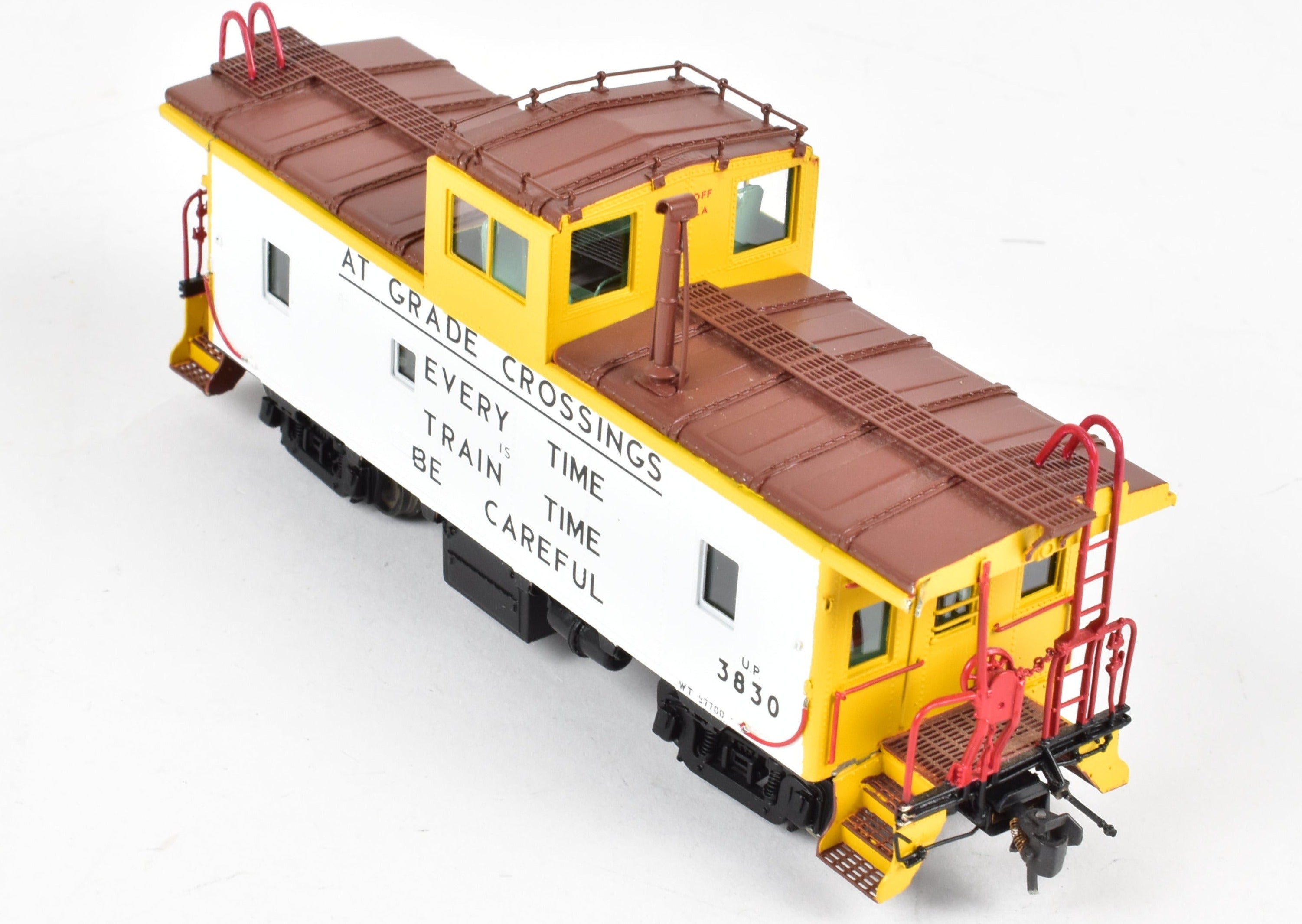HO Brass OMI UP Union Pacific CA - 4 Steel Caboose 3830 with Safety Slogans