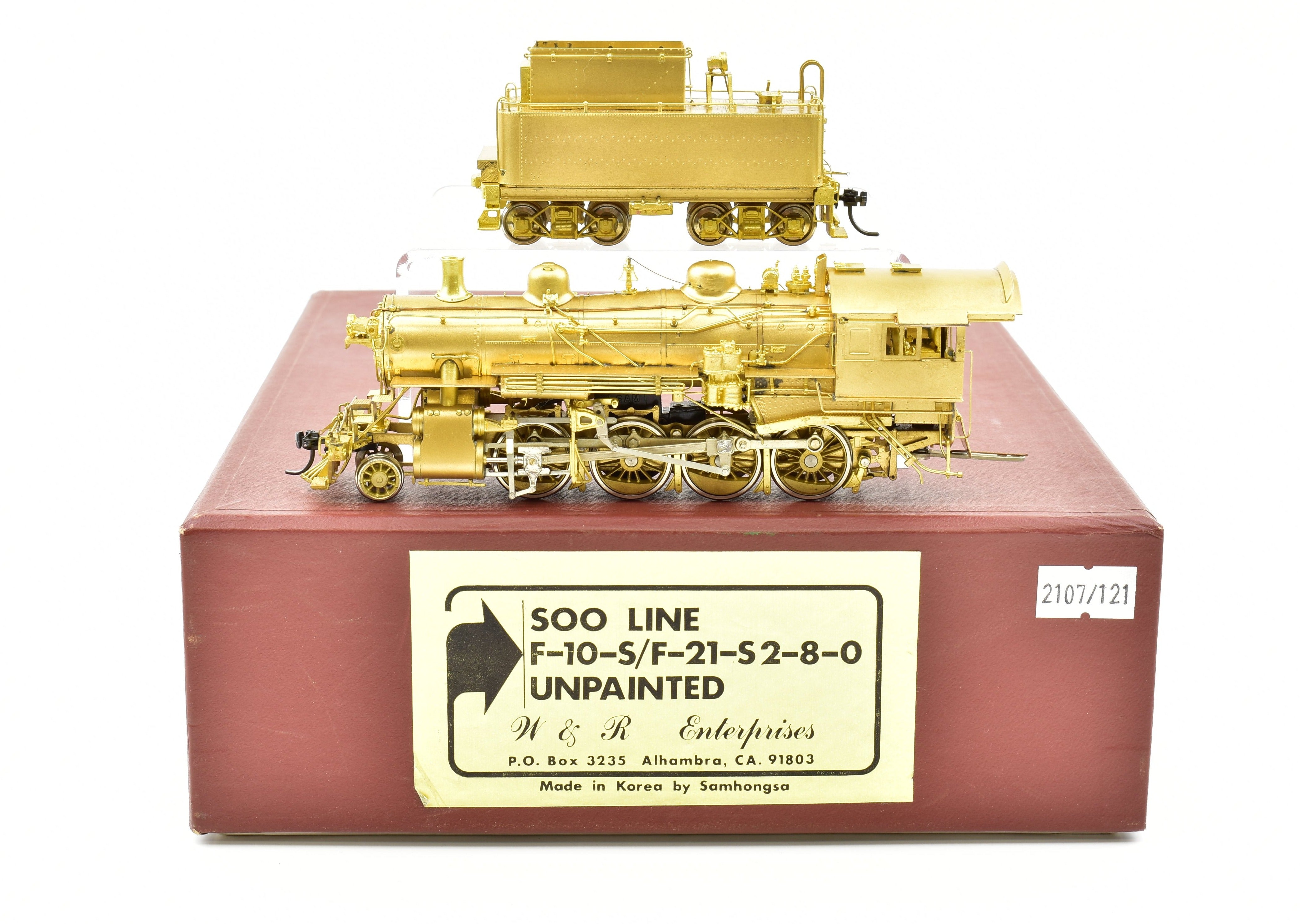 HO Scale Brass Steam Locomotive - W&R Enterprises Soo - Soo Line F-10-S/F-21-S 2-8-0 Model