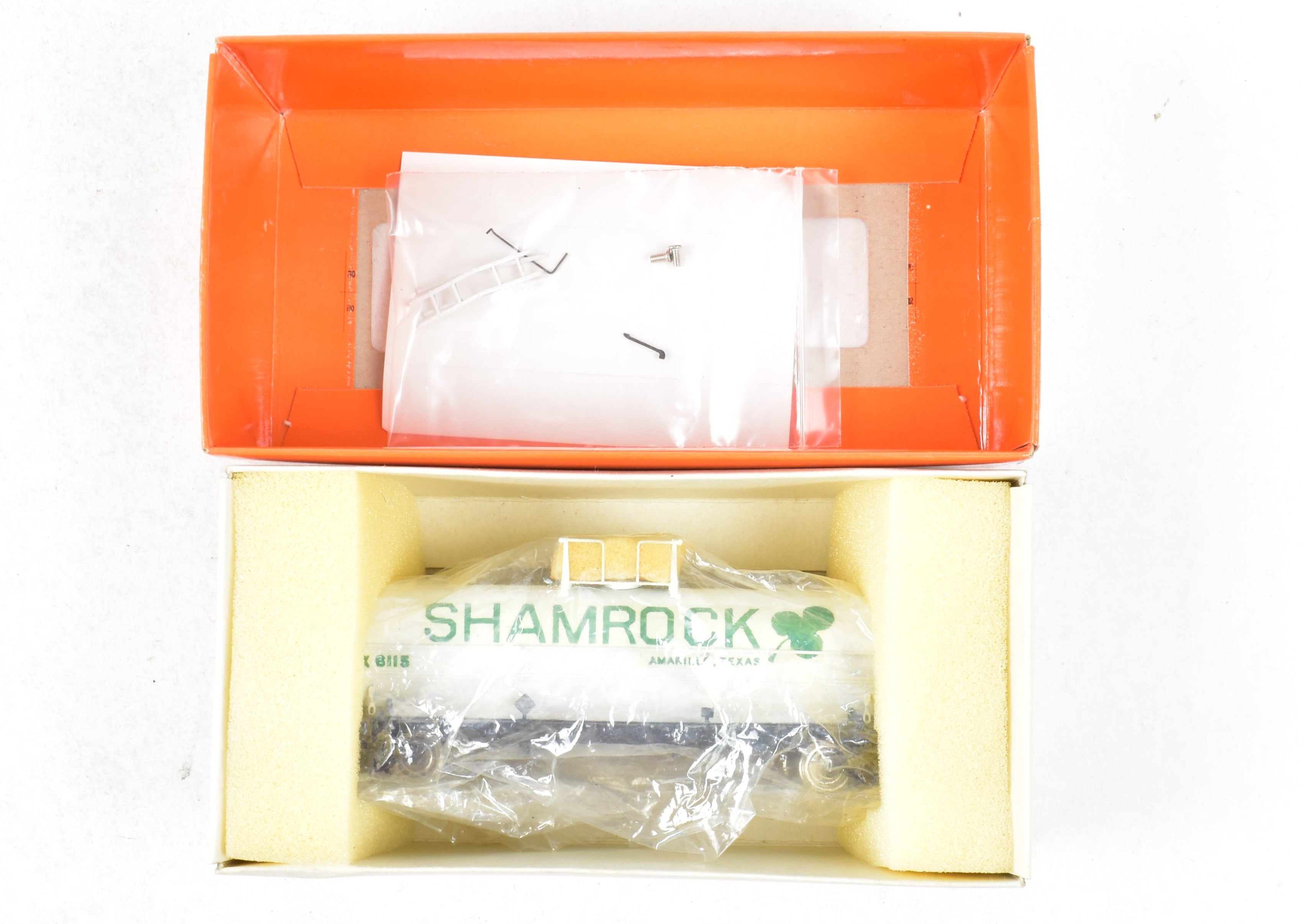HO Scale Brass Precision Scale Co. 11,141 Gallon White Shamrock Painted Tank Car