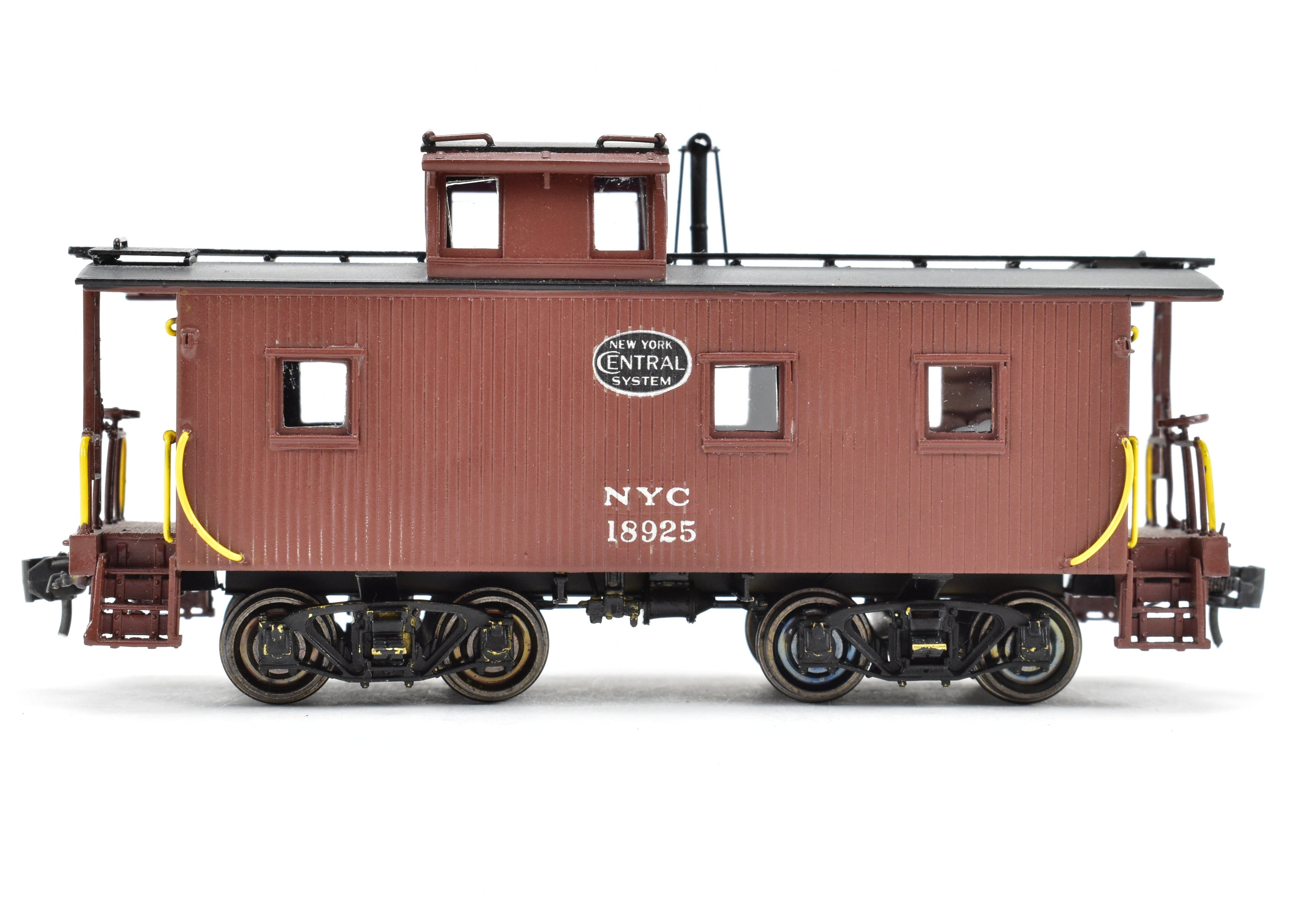 HO Scale Brass Model of Overland Models, Inc. New York Central 24-Foot Wood Caboose with FP No. 18925