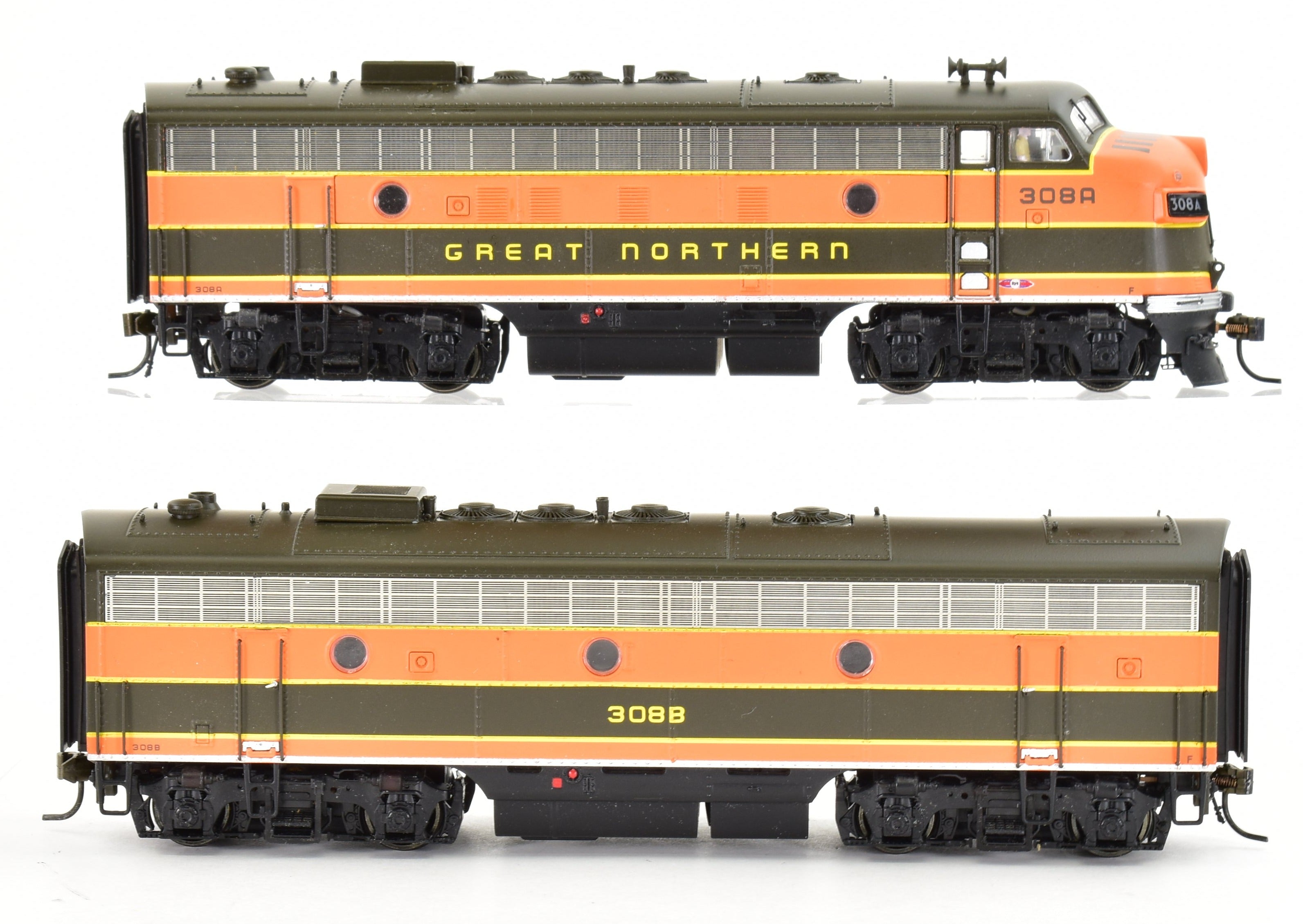 Broadway Limited Imports GN Great Northern EMD F7A/B Set with QSI DCC & Sound