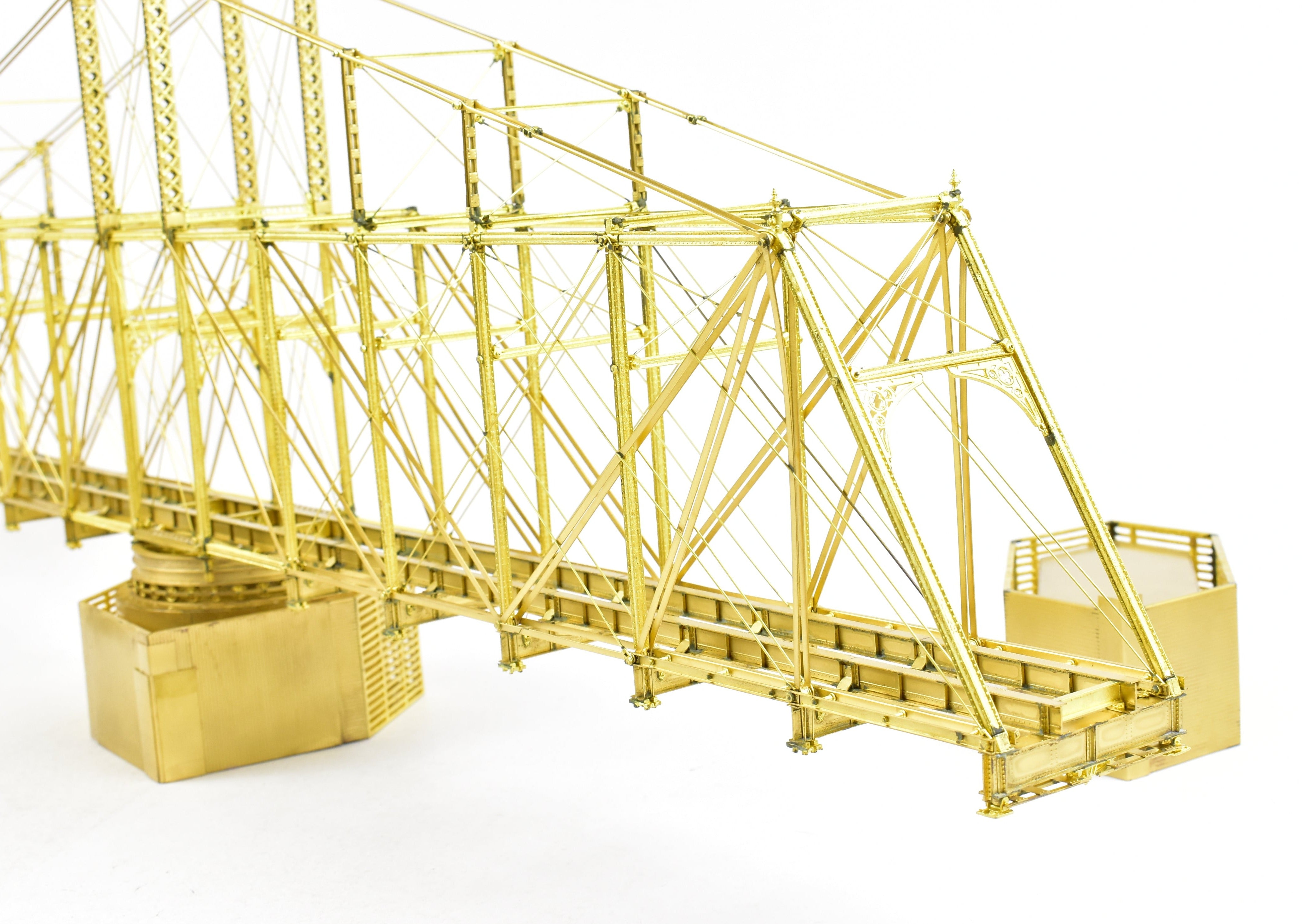 HO Scale Brass Model - Overland Models, Inc. Camas Prairie Drawbridge #50 with Crib and Pier Set for Model Railroads