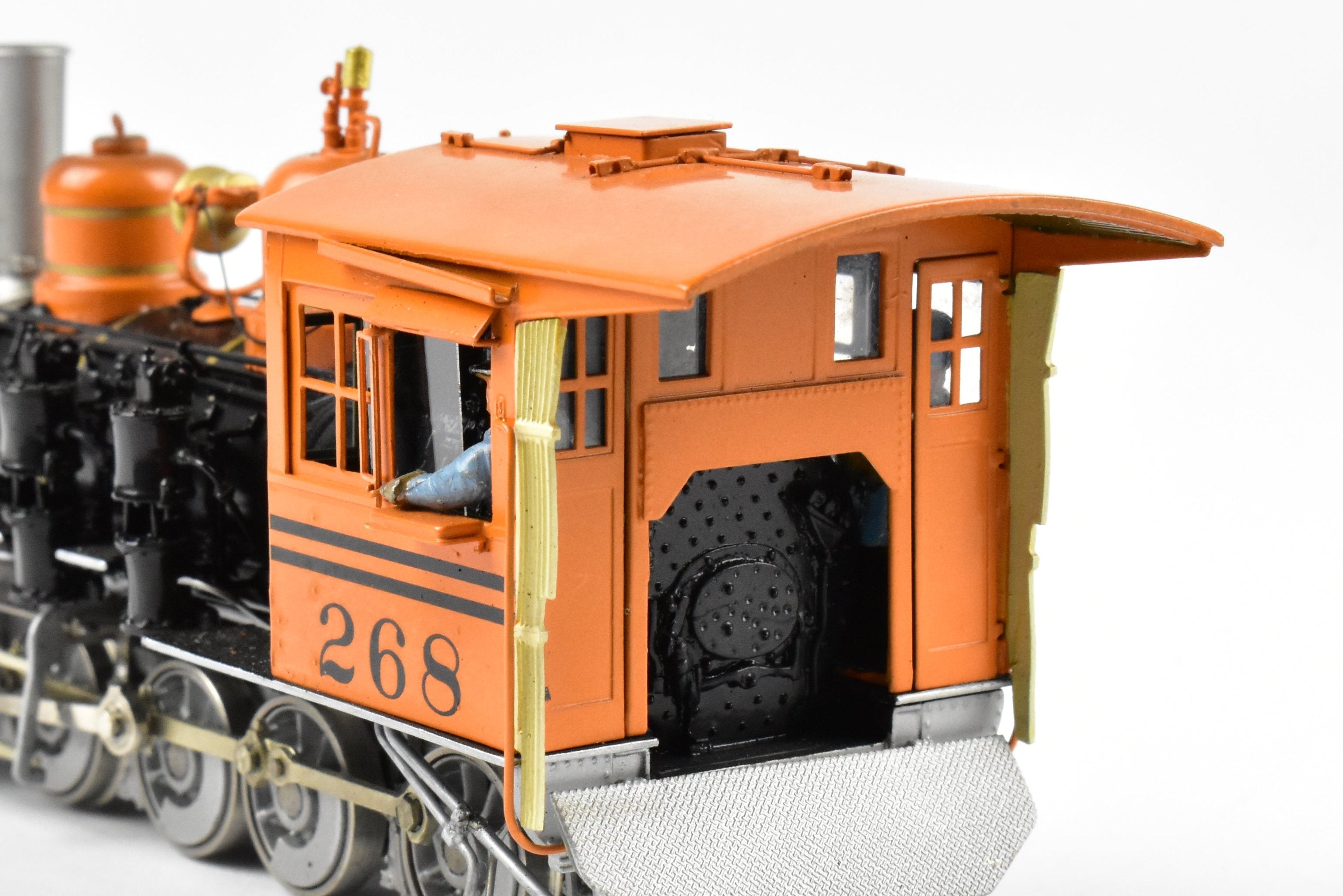 1989 Sn3 Brass Steam Locomotive Milestone Models D&RGW - Denver & Rio Grande Western Class C - 16 2 - 8 - 0 #268 with Bumblebee Scheme in Excellent Condition