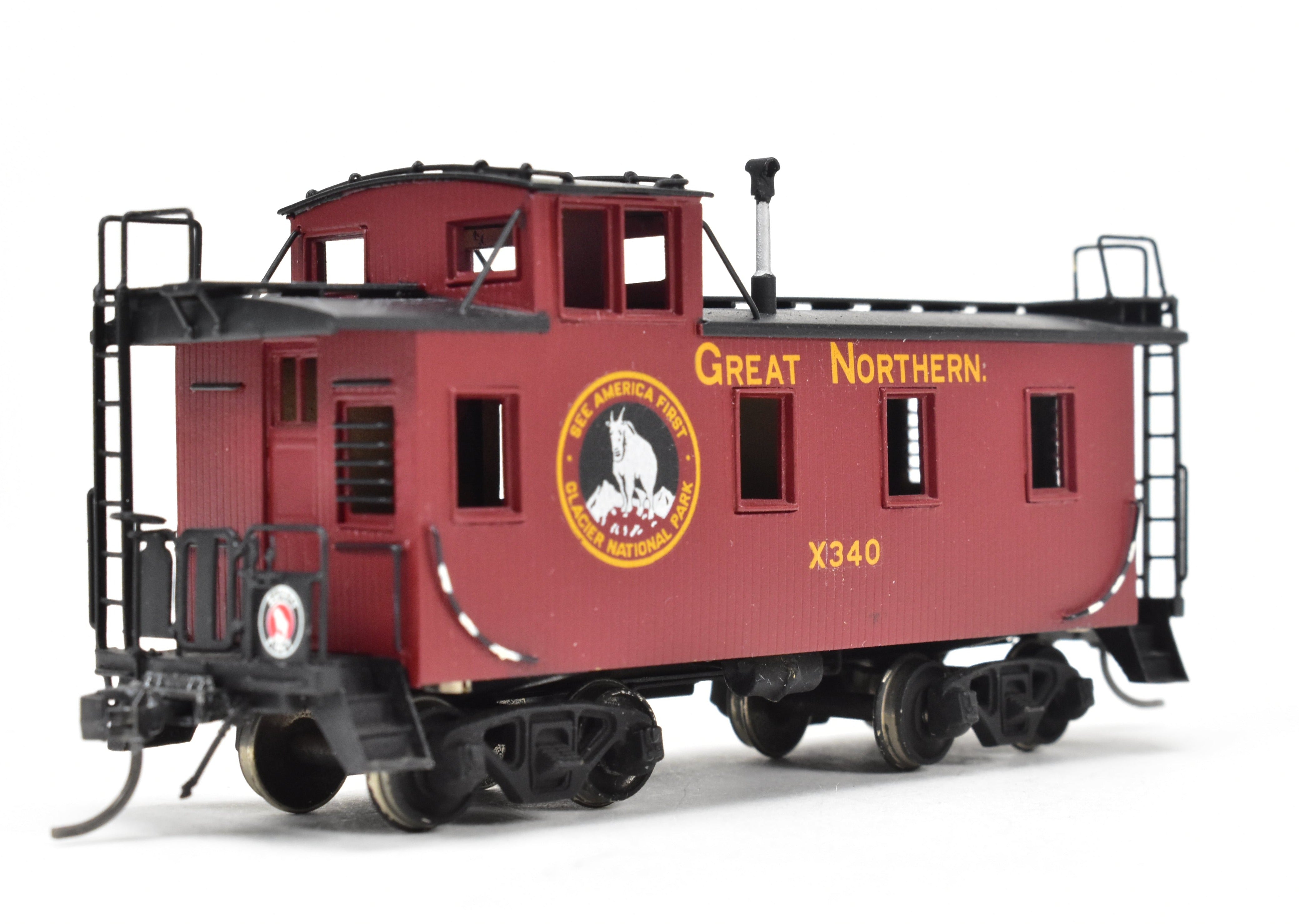 HO Scale Brass Model Train - Oriental Limited Great Northern Caboose X330 - 749, Custom - Painted Version C/P #X340