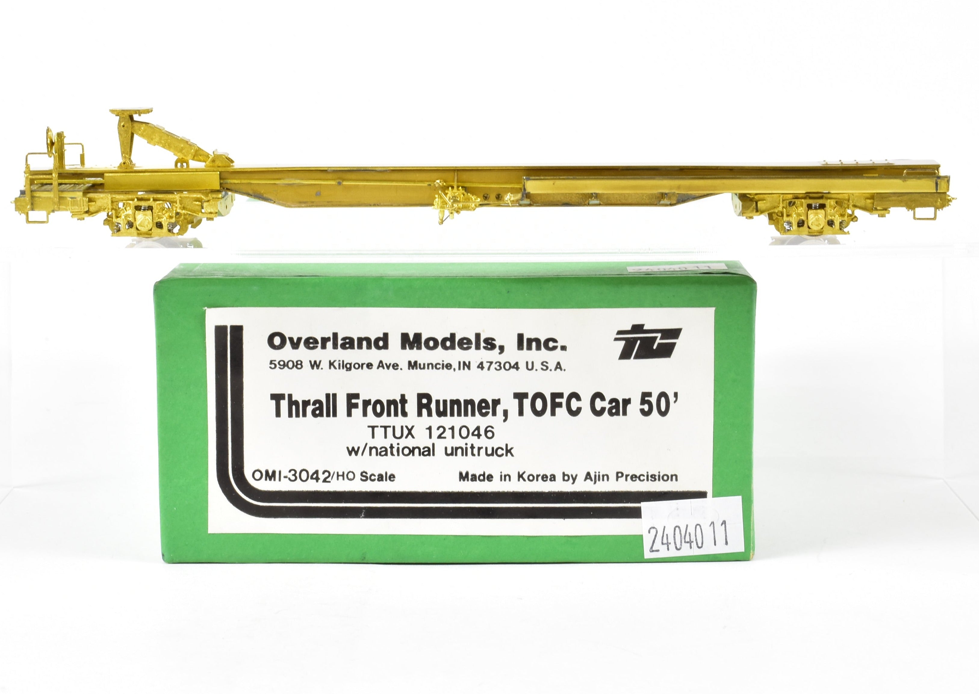 HO Brass OMI - Overland Models, Inc. 50' TOFC Car of Various Roads TTX