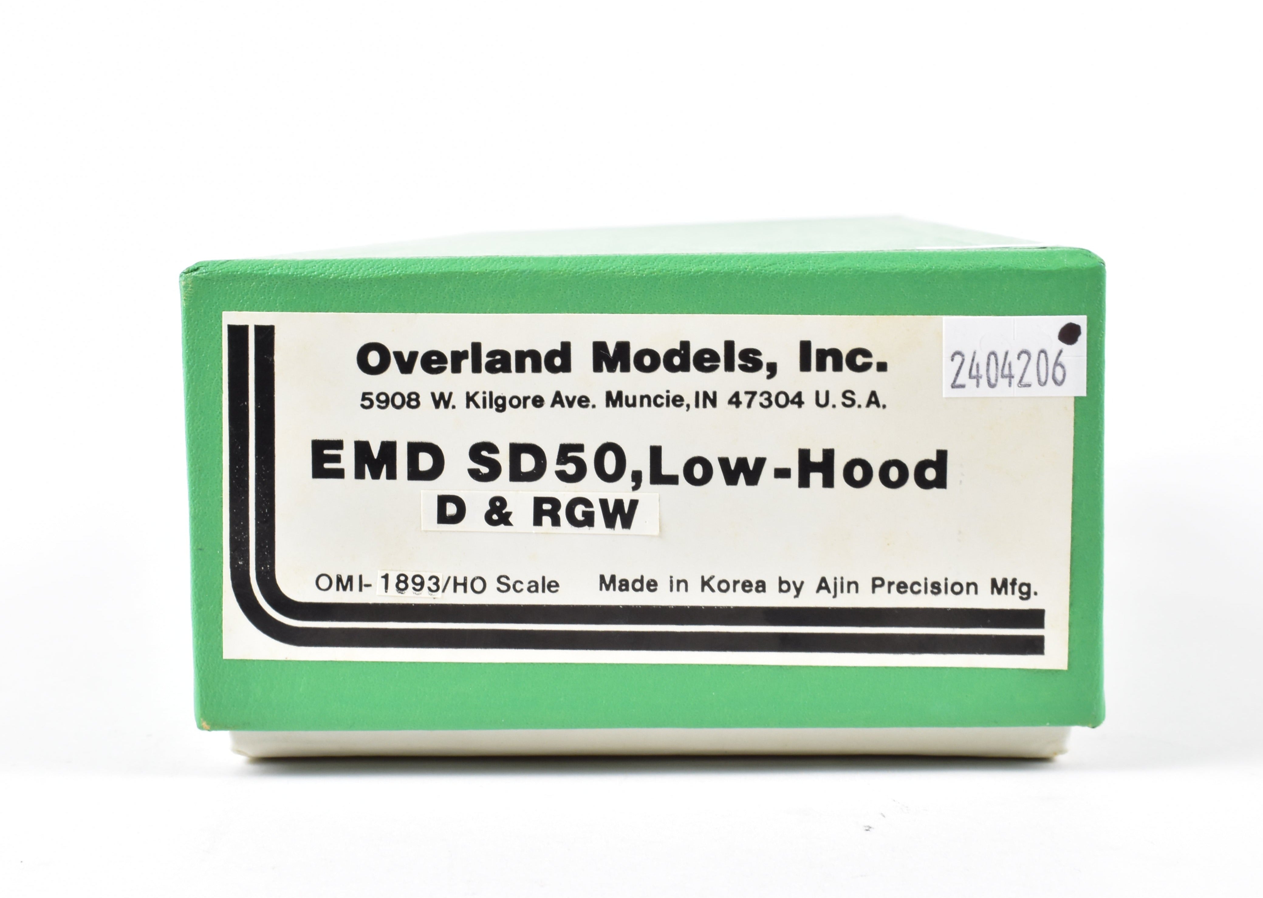HO Scale Brass Model Train - Overland Models Inc. Denver & Rio Grande Western EMD SD - 50 Locomotive