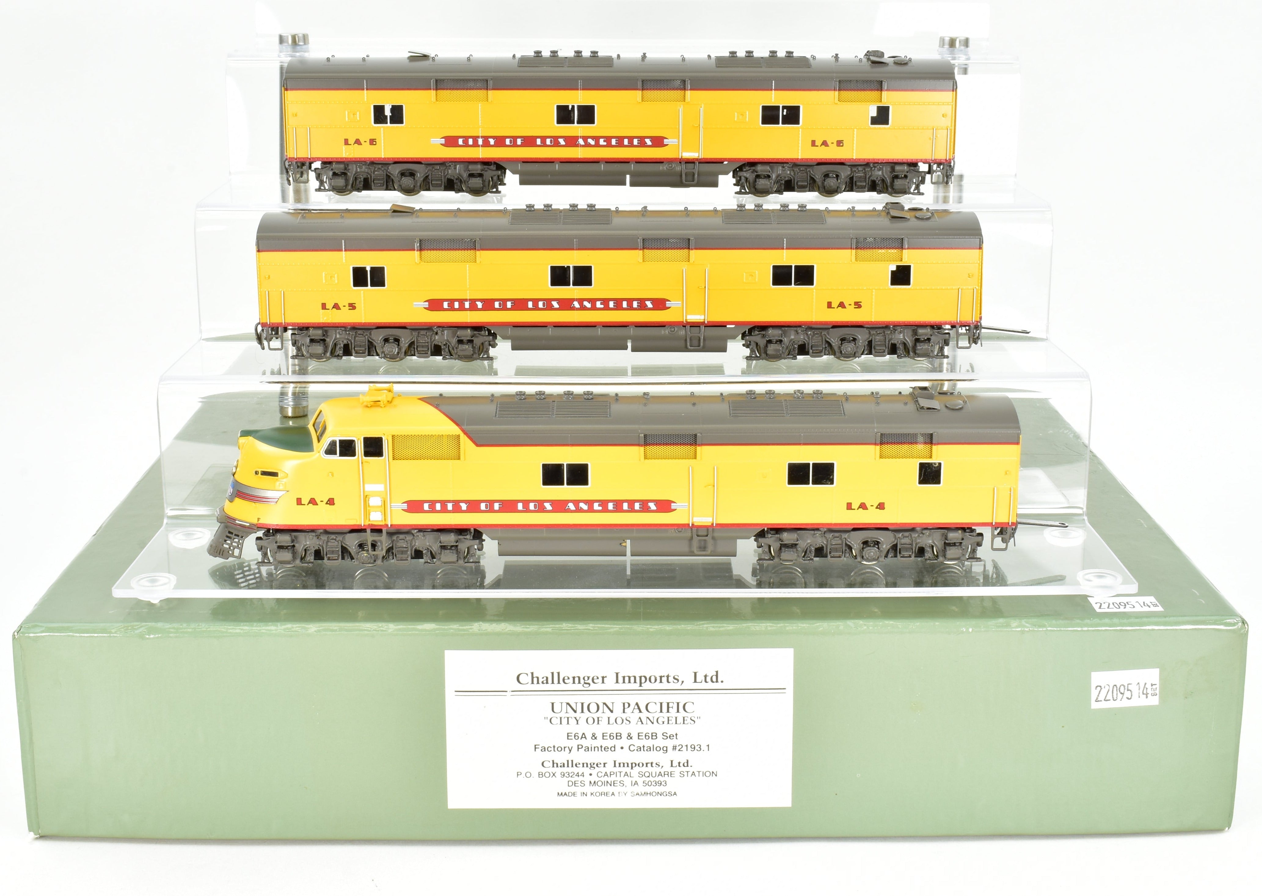 HO Scale Brass Locomotive CON CIL - Challenger Imports UP - Union Pacific COLA - City of Los Angeles EMD E6 A/B/B Set Freight Passenger Model Train