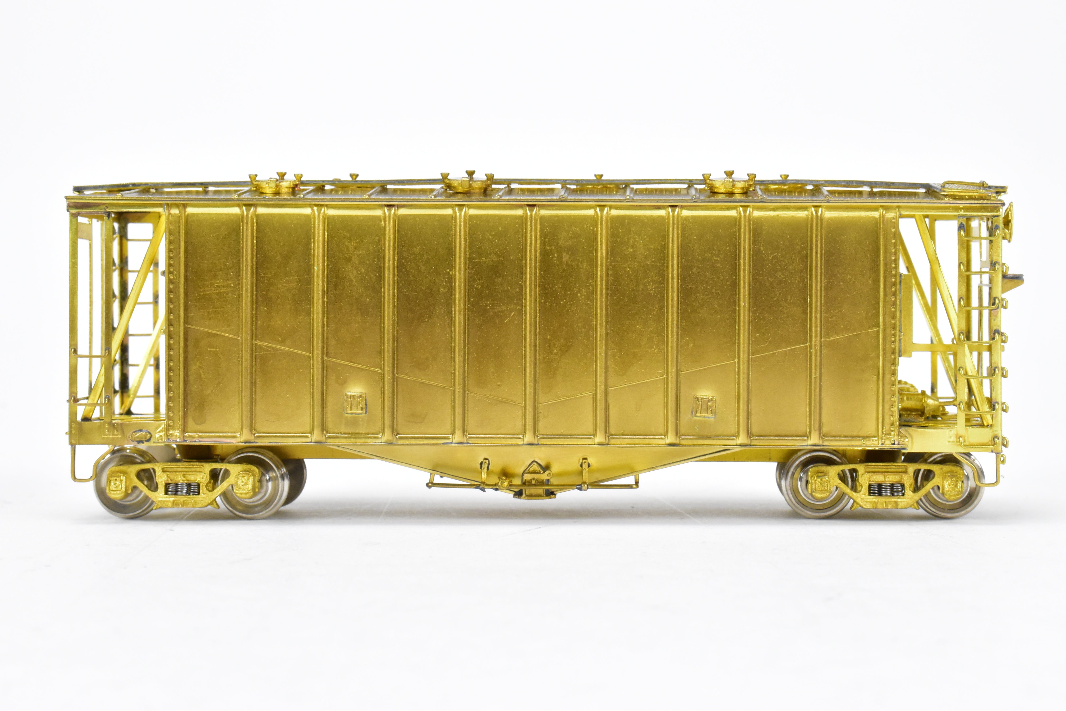 HO Scale Brass Airslide Covered Hopper Models by Overland Models, Inc. for Various Railroad Roads
