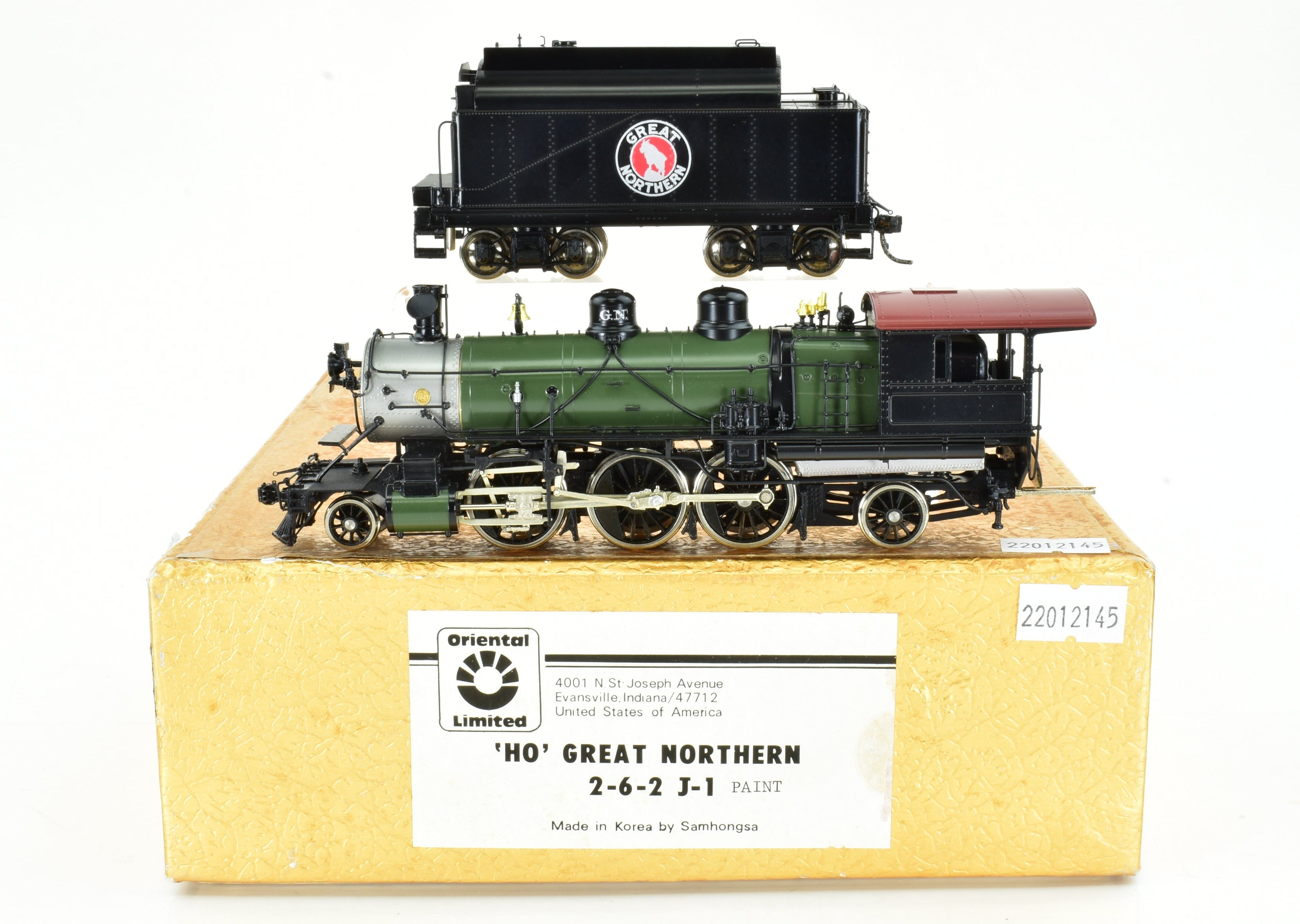 HO Scale Brass Great Northern 2-6-2 Class J-1 FP with Green Boiler Jacket