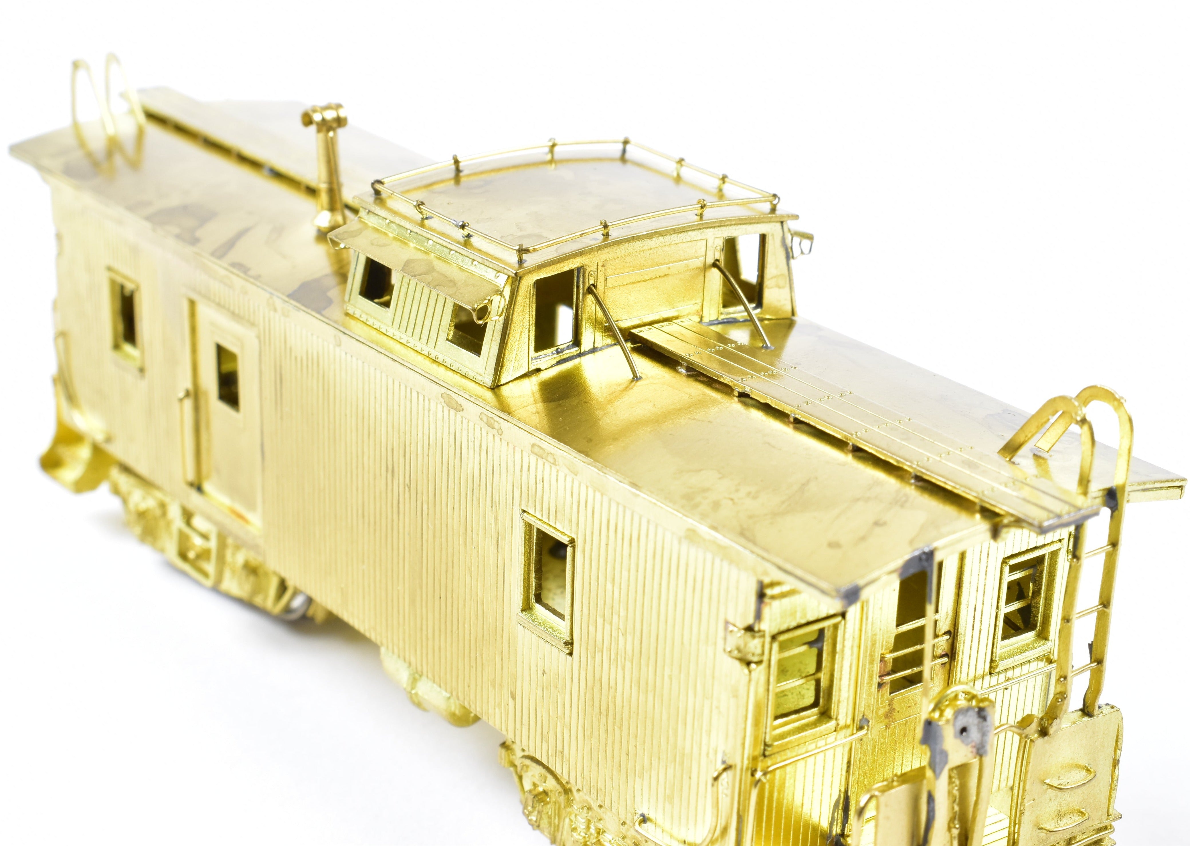 HO Scale Brass Model - OMI (Overland Models, Inc.) Union Pacific (UP) CA - 1 Wood Caboose Side Door with Modern Ends and Wood Beam Trucks for Model Trains
