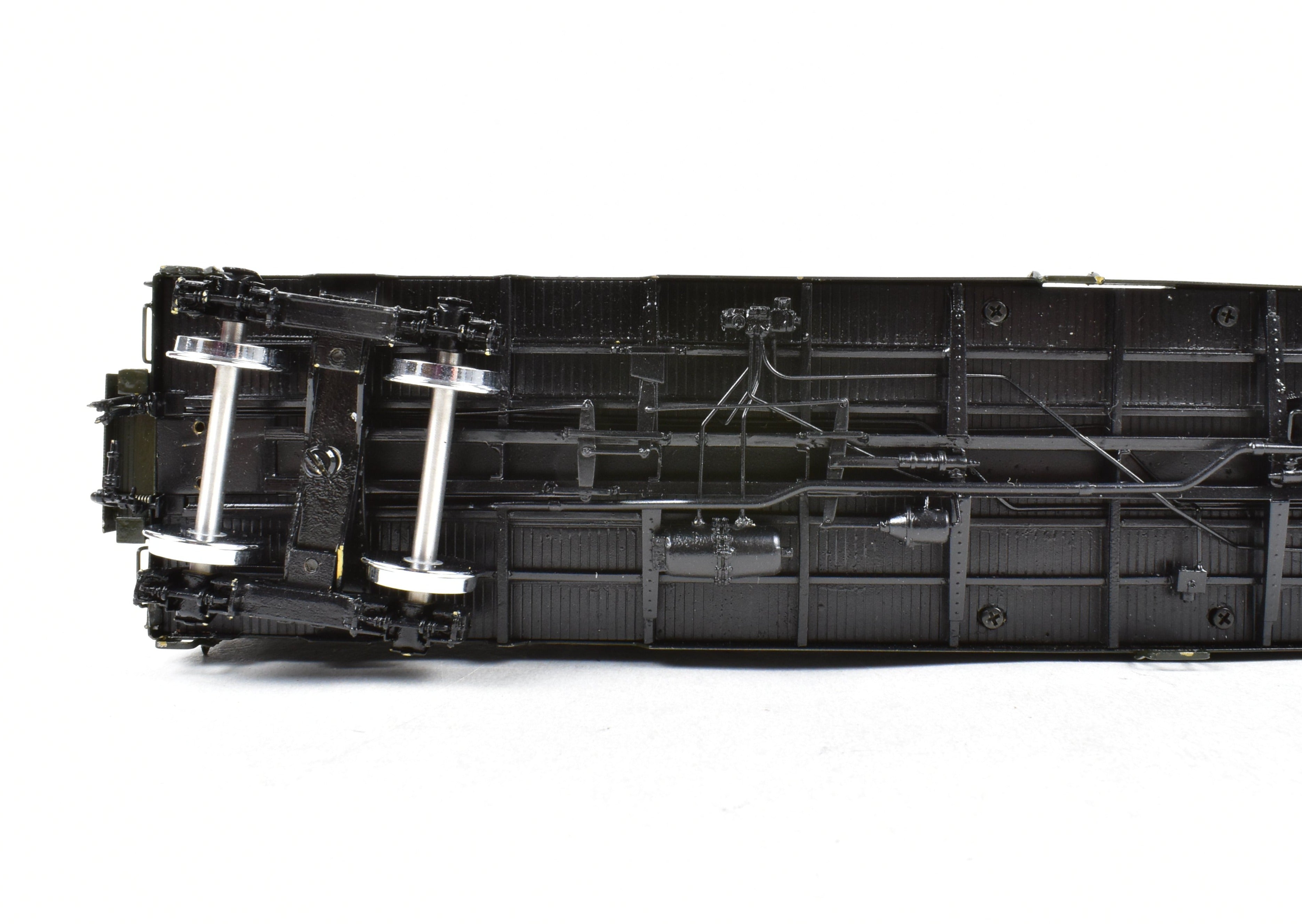 Steam Brass Pullman Troop Kitchen Car FP K100 Model by River Raisin, Ideal for Model Train Enthusiasts