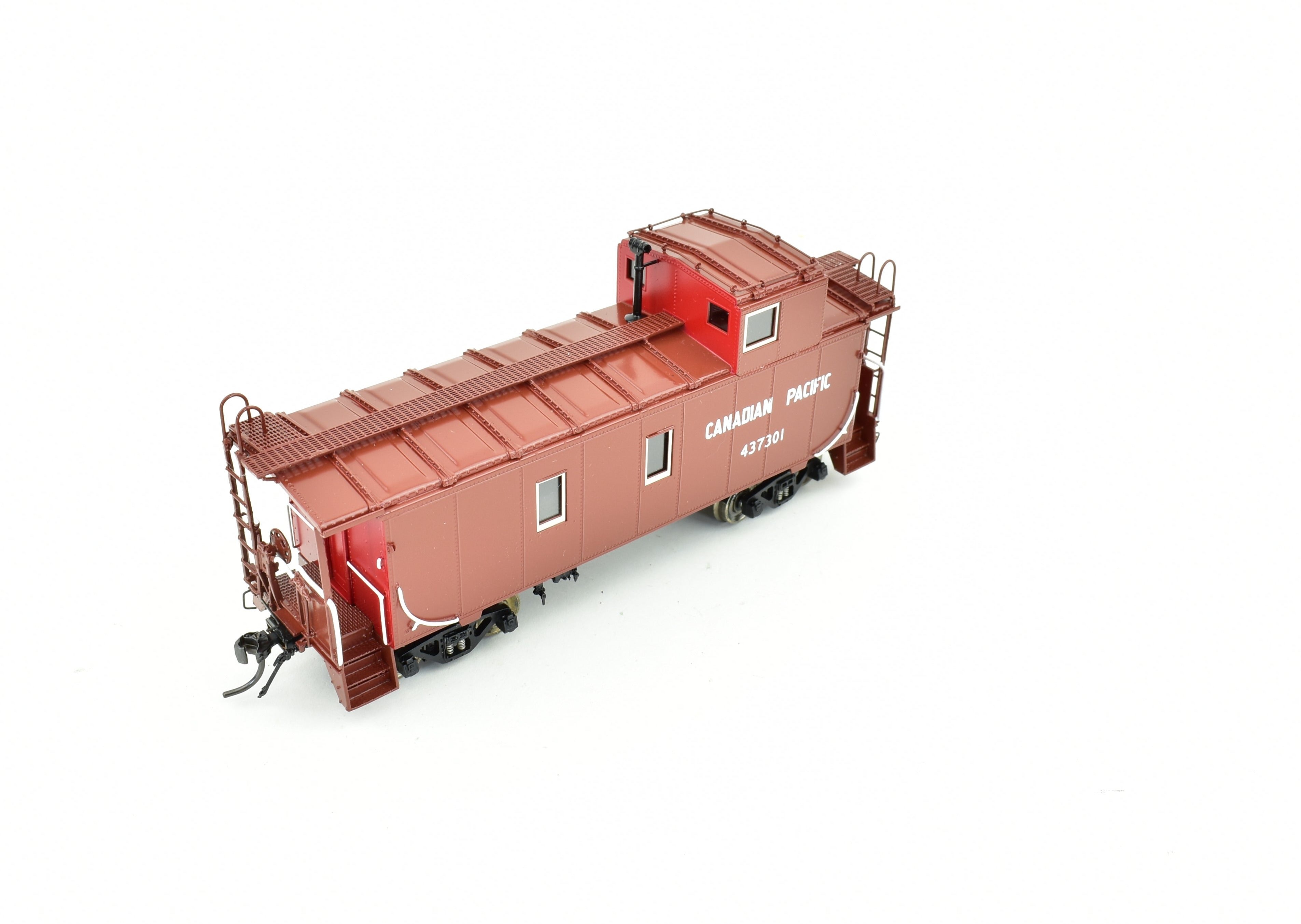 HO Scale Brass Canadian Pacific Steel Caboose by Overland Models, Inc. (OMI), Factory Painted with #437301 Decoration