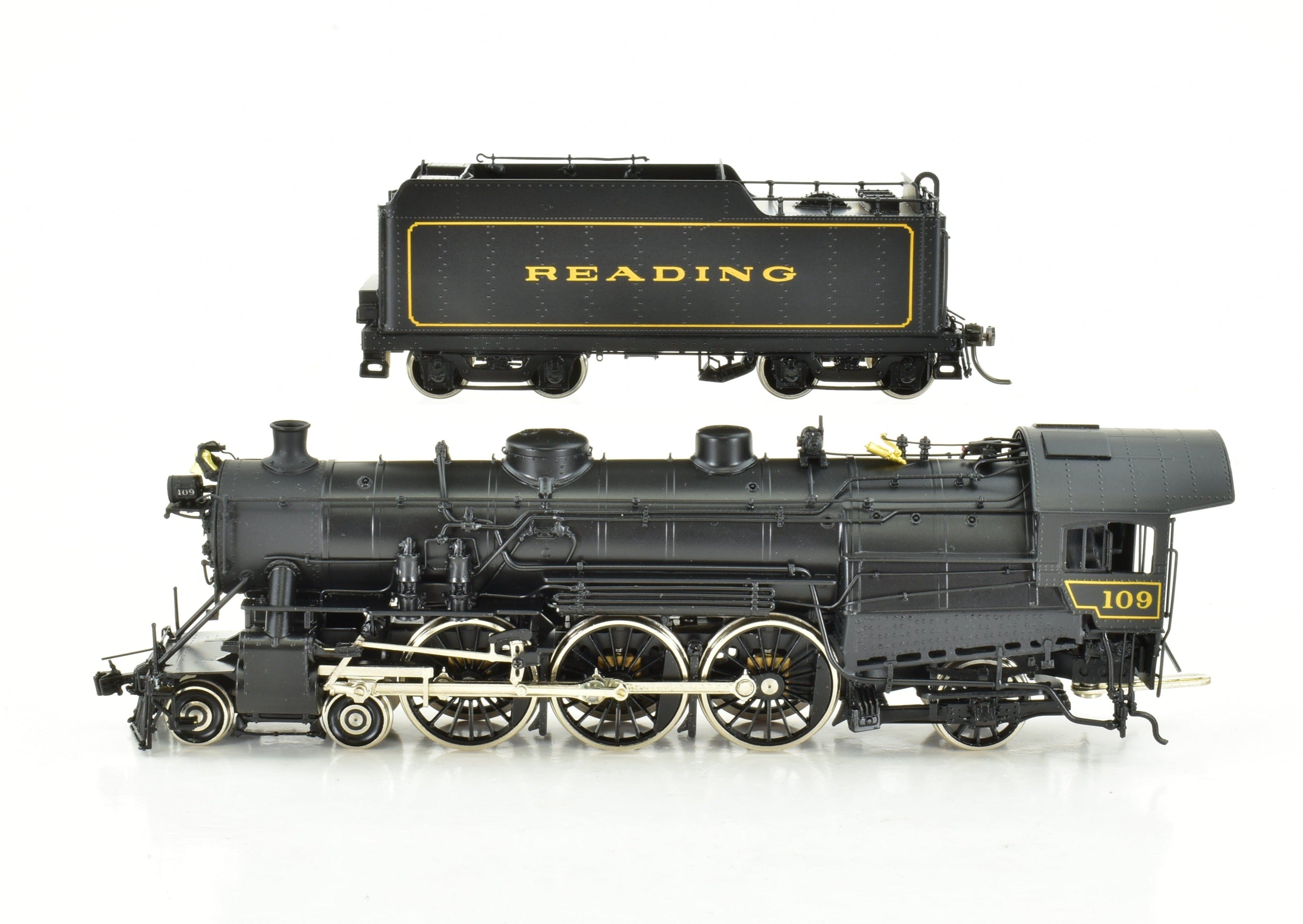 HO Scale Brass Model Train - Overland Models Reading G1Sa 4-6-2 FP Steam Locomotive No. 109