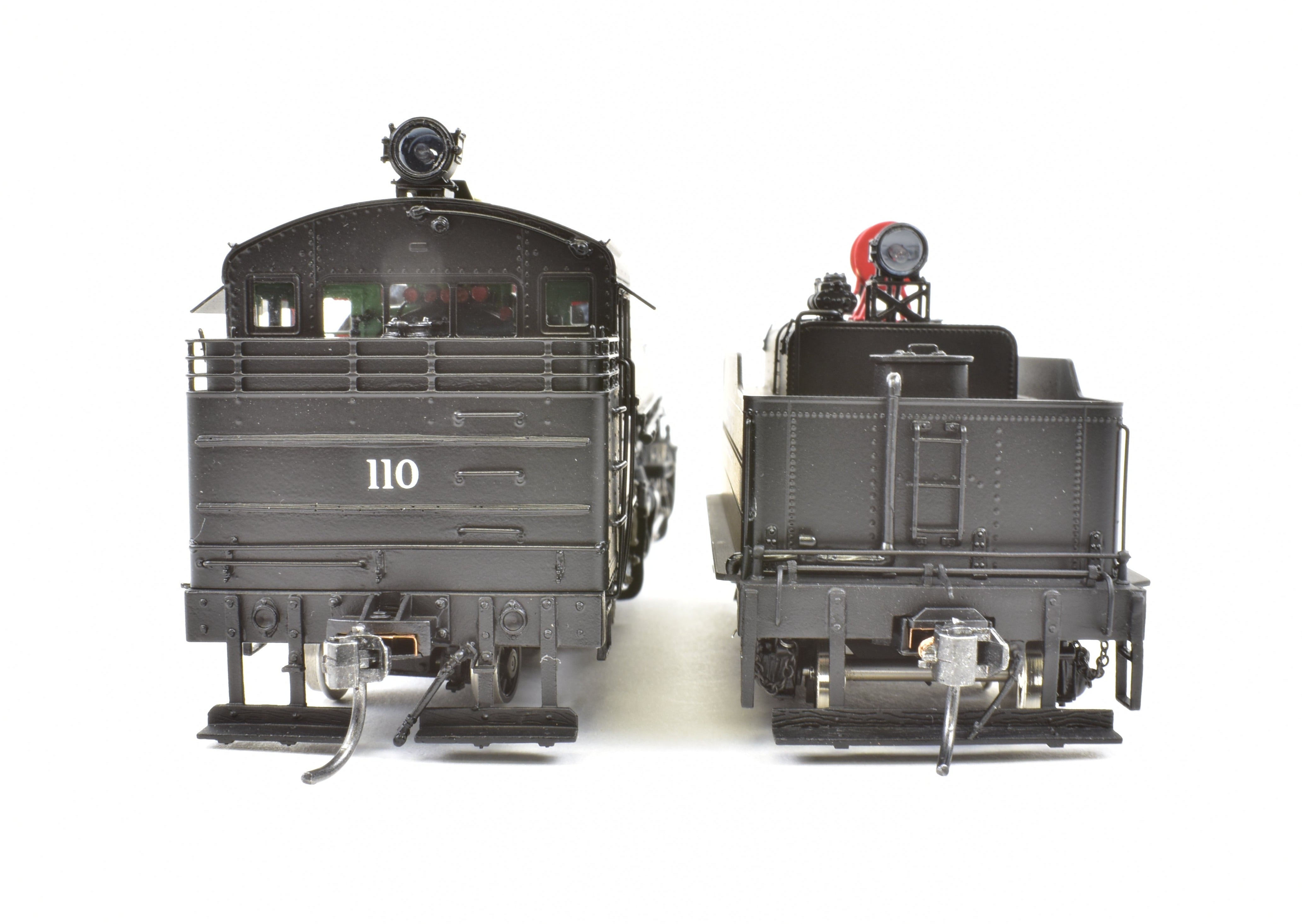 High - Quality HO Scale Brass Division Point (DVP) Baldwin Logging Mallet Steam Locomotive #110 2 - 6 - 6 - 2T with Auxiliary Tender - The Last Available Model from Rayonier Incorporated