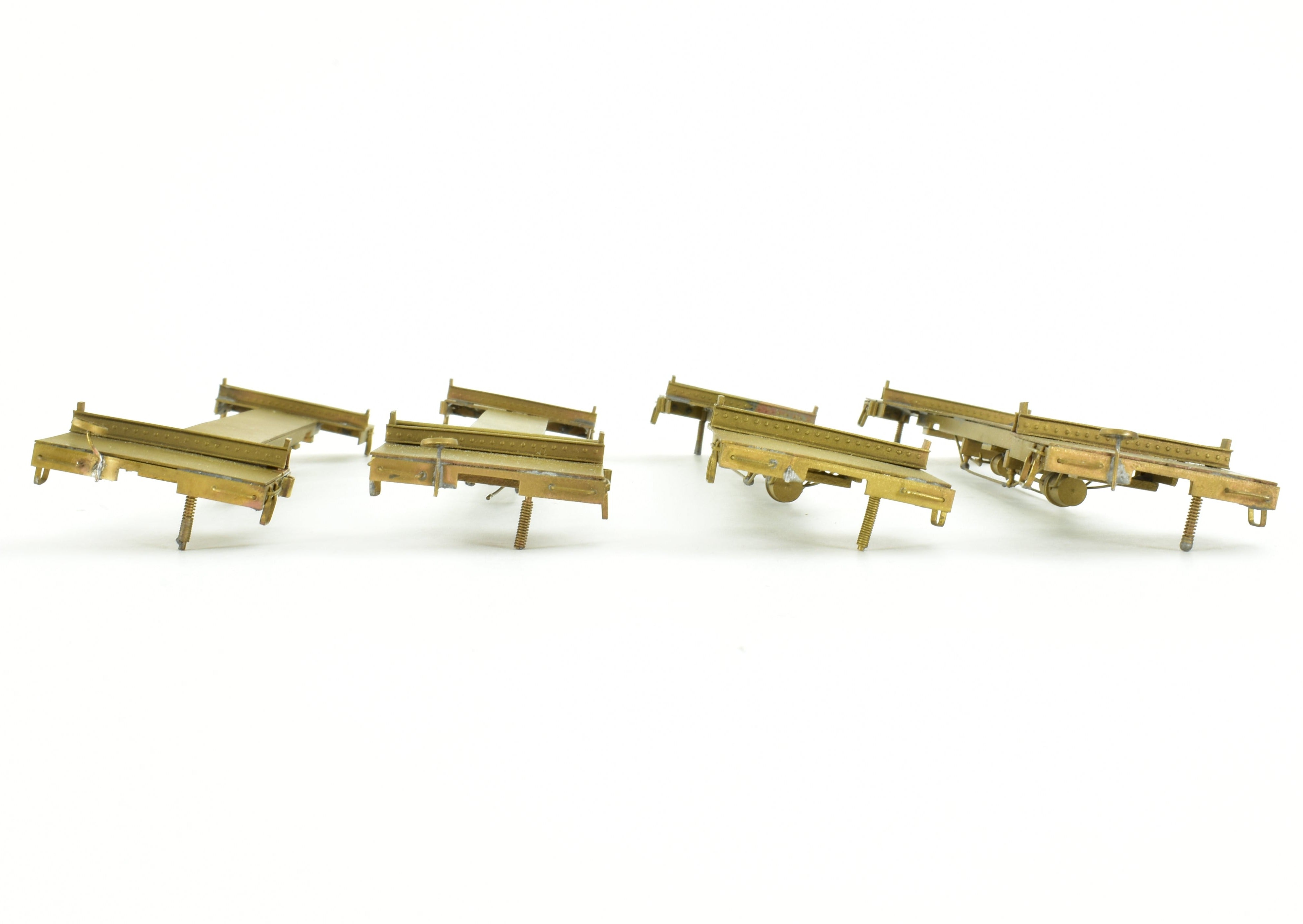 HO Brass 41' Log Cars 4-Pack by Far East Distributors, No Trucks
