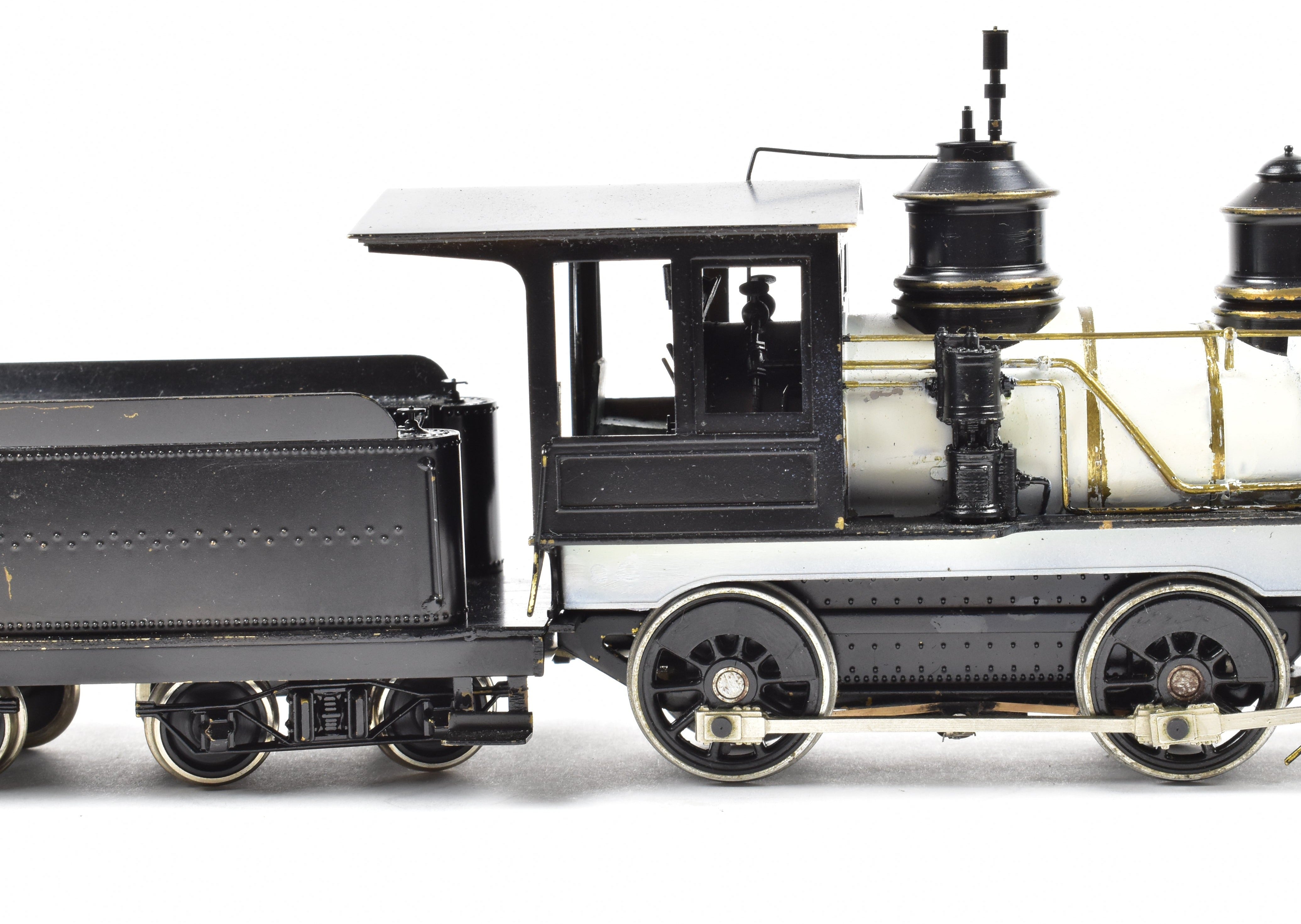 On3 Scale Brass Model Train - Northwest Short Line (NWSL) Baldwin 4-4-0 Locomotive with Custom Detailing and Painting (AS-IS Condition)