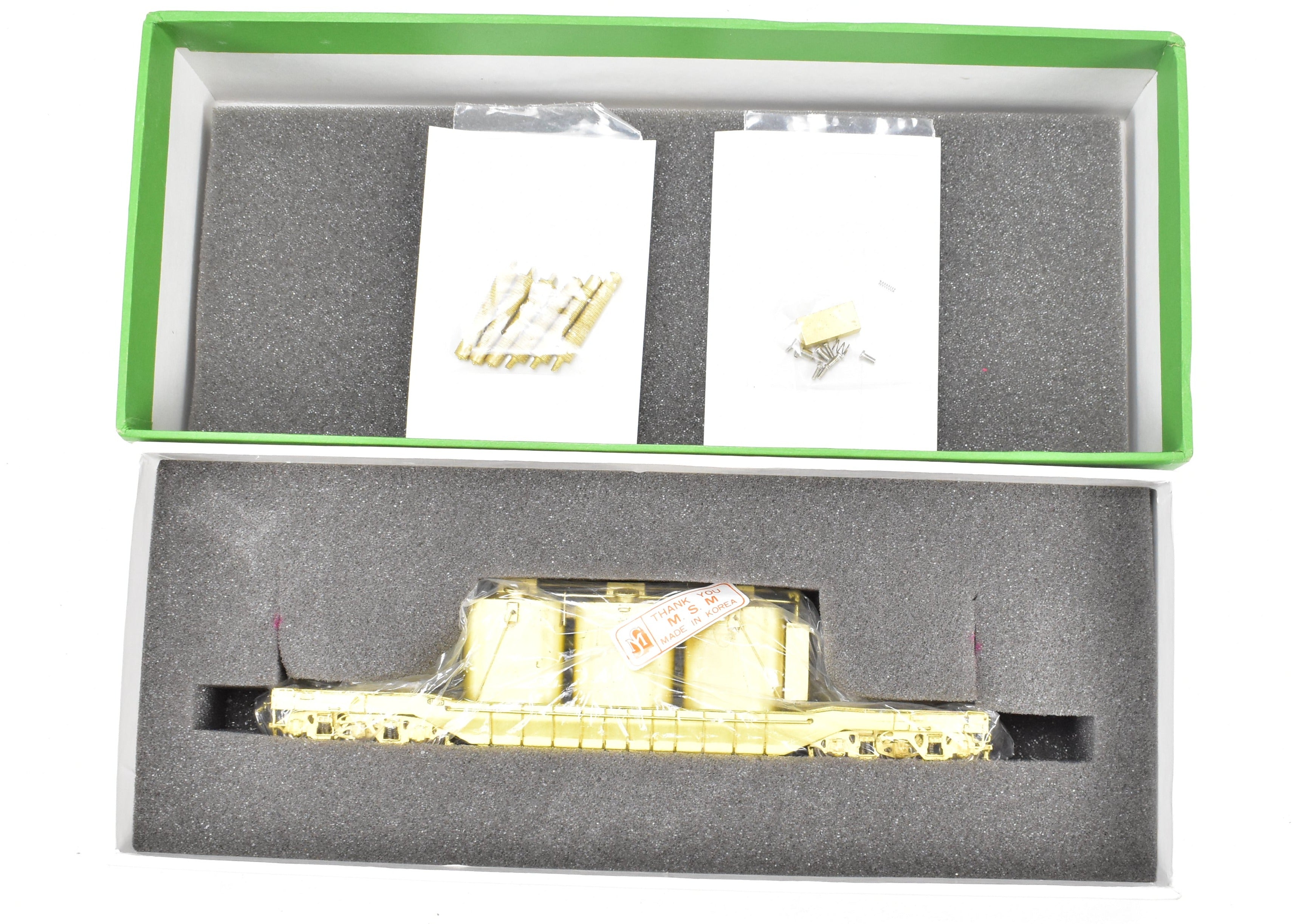 HO Scale Brass Greenville 55' Well Car with Transformer Load by OMI - Overland Models, Inc. for Chesapeake & Ohio (C&O) Railroad
