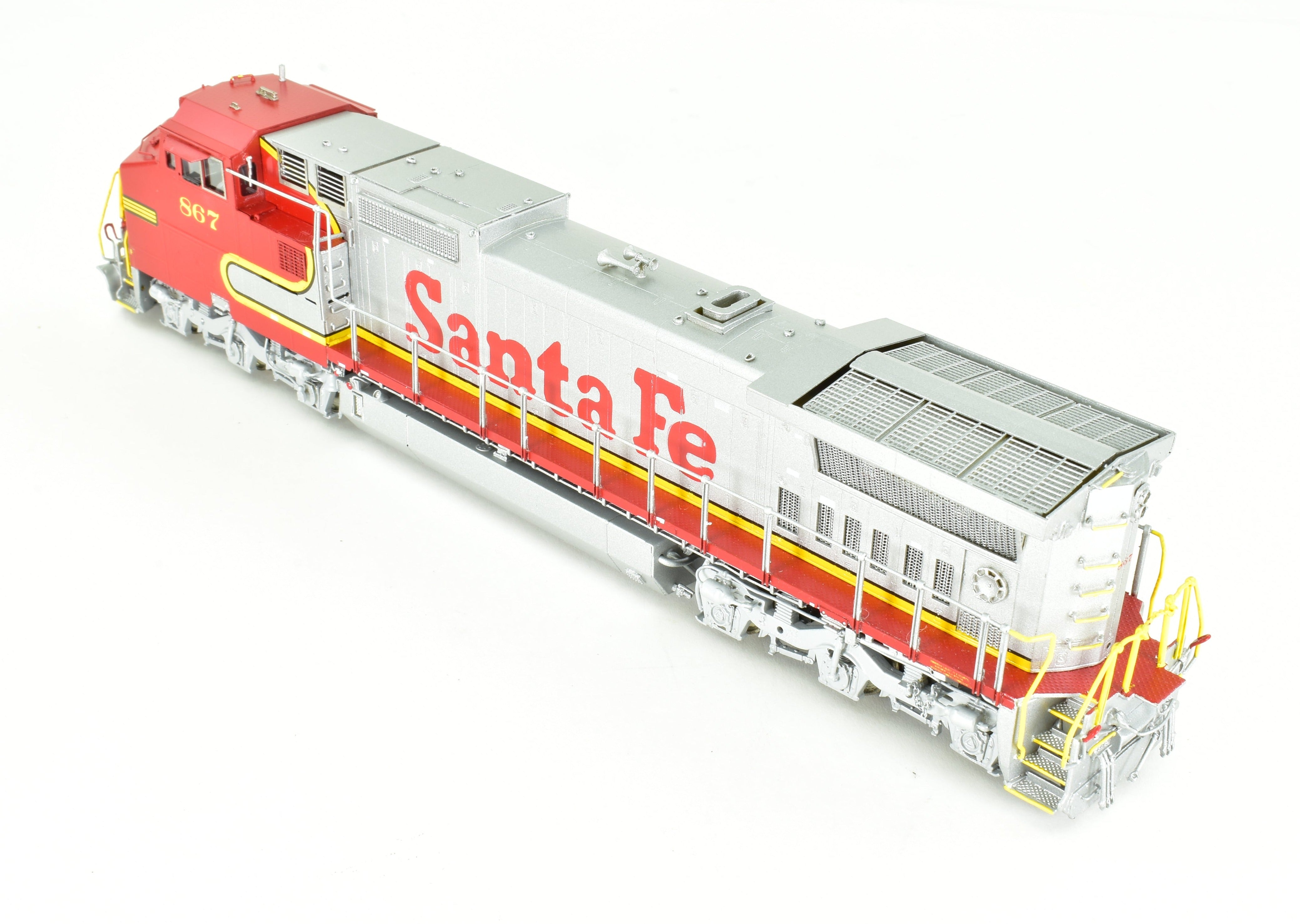 HO Scale Brass Model Train - Overland Models, Inc. ATSF - Santa Fe EMD Dash 8 - 40CW Freight Locomotive, FP No. 867