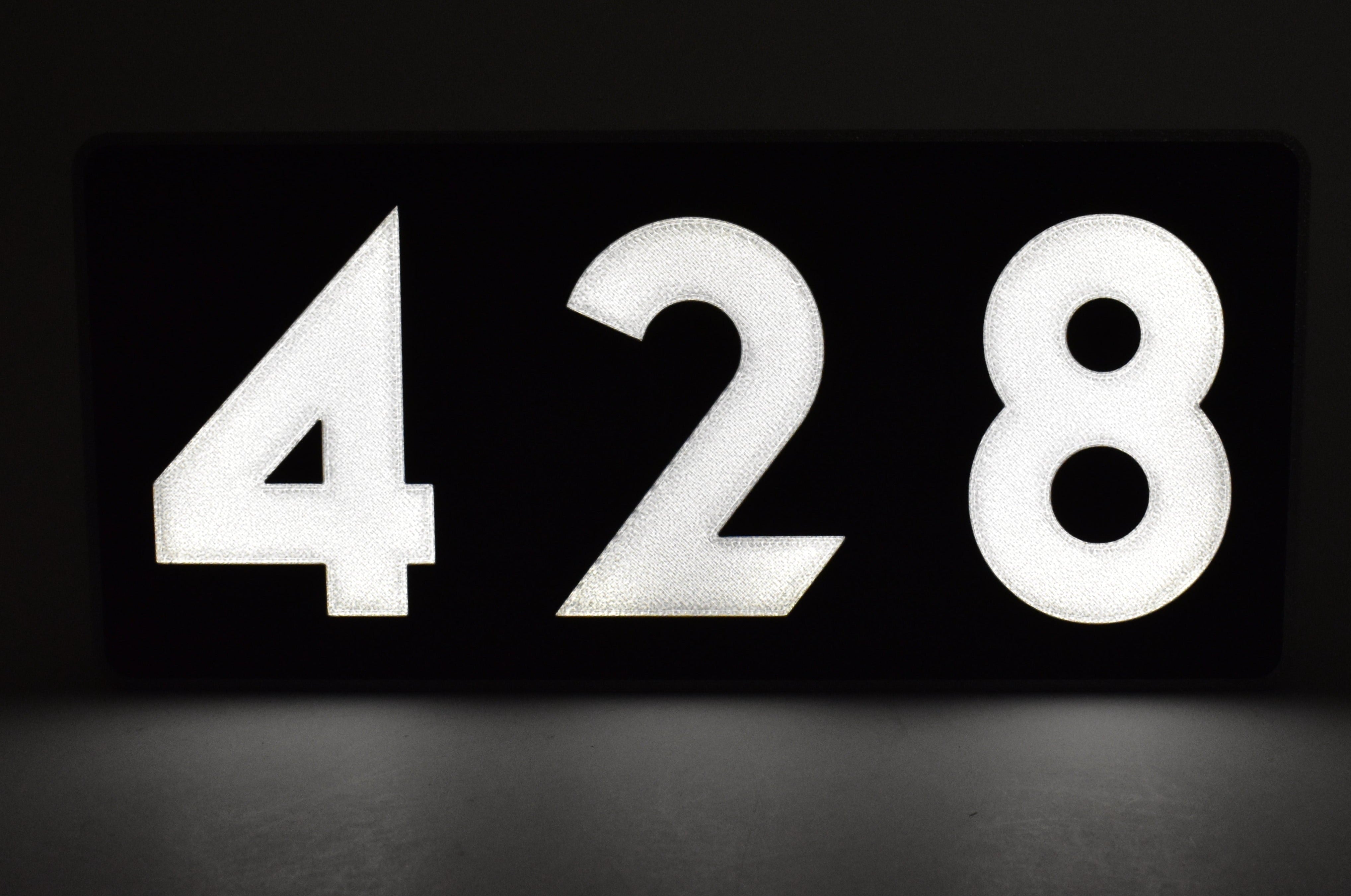 Customized 3D Printed and Illuminated Railway Sign - Union Pacific #428 Number Board for Desk or Workbench