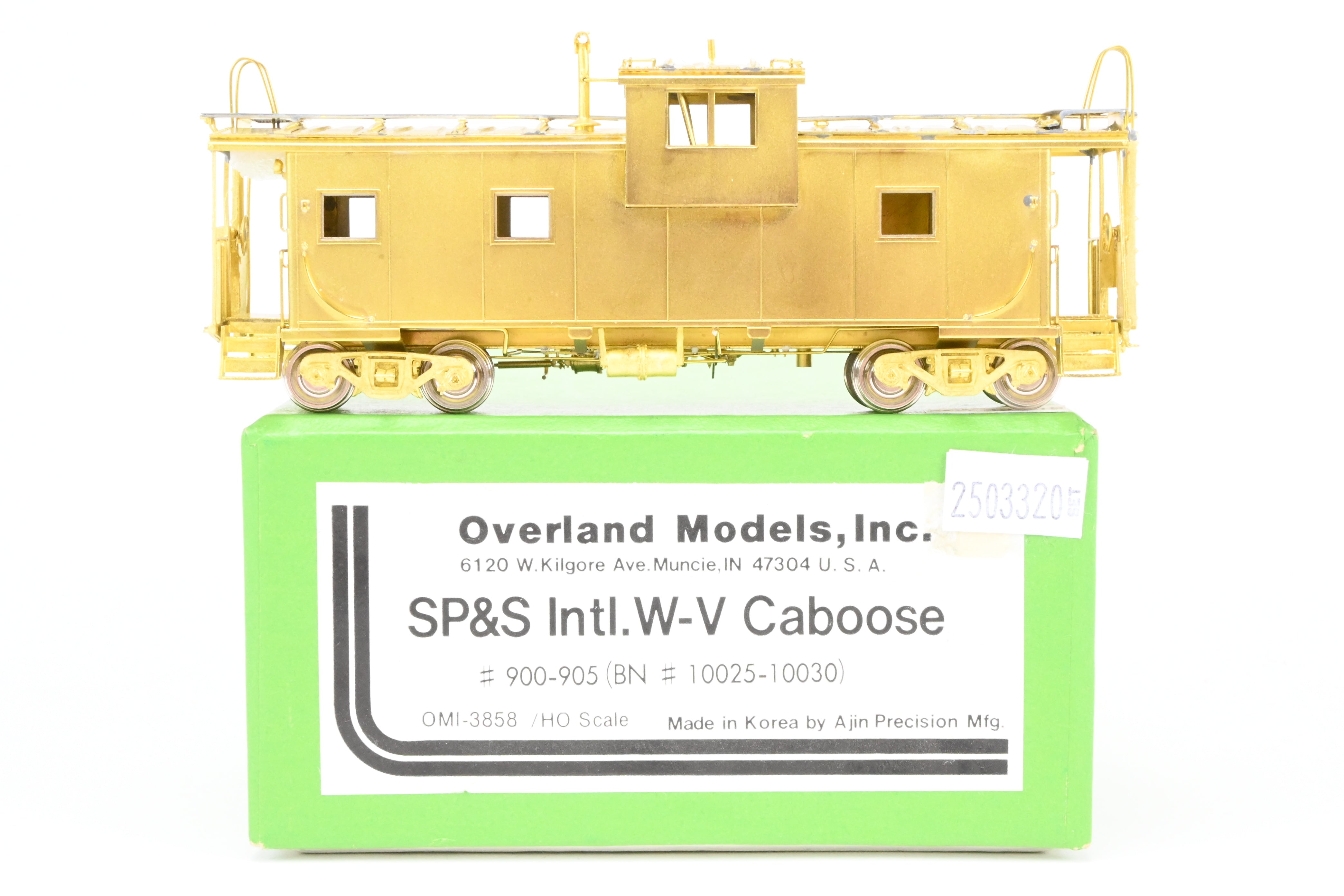 HO Scale Brass Connecting OMI - Overland Models, Inc. Spokane, Portland & Seattle International Wide Vision Caboose Model for Railroad Enthusiasts