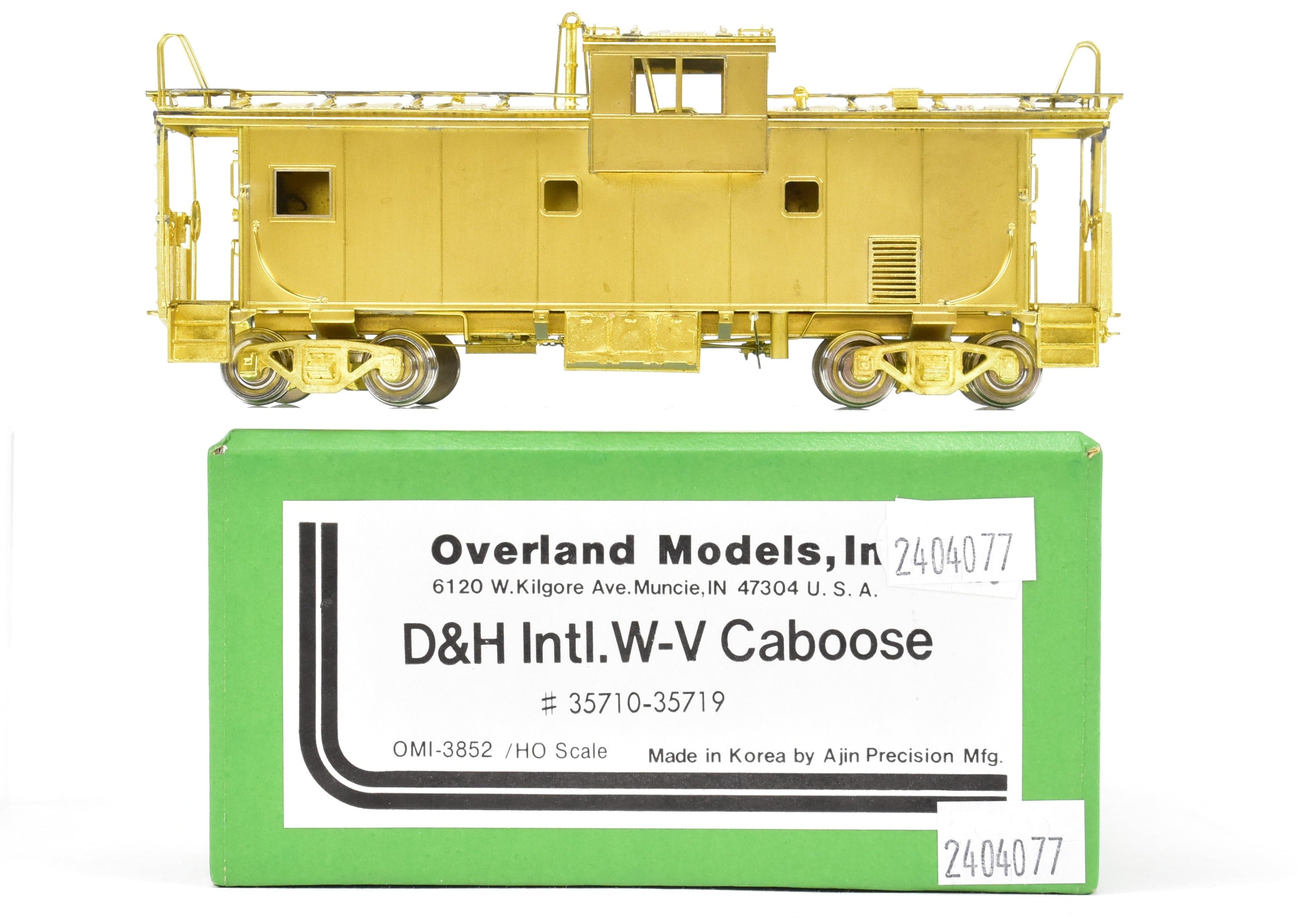 HO Scale Brass Model Railroad Caboose - OMI (Overland Models, Inc.) D&H (Delaware & Hudson) International Wide - Vision Caboose