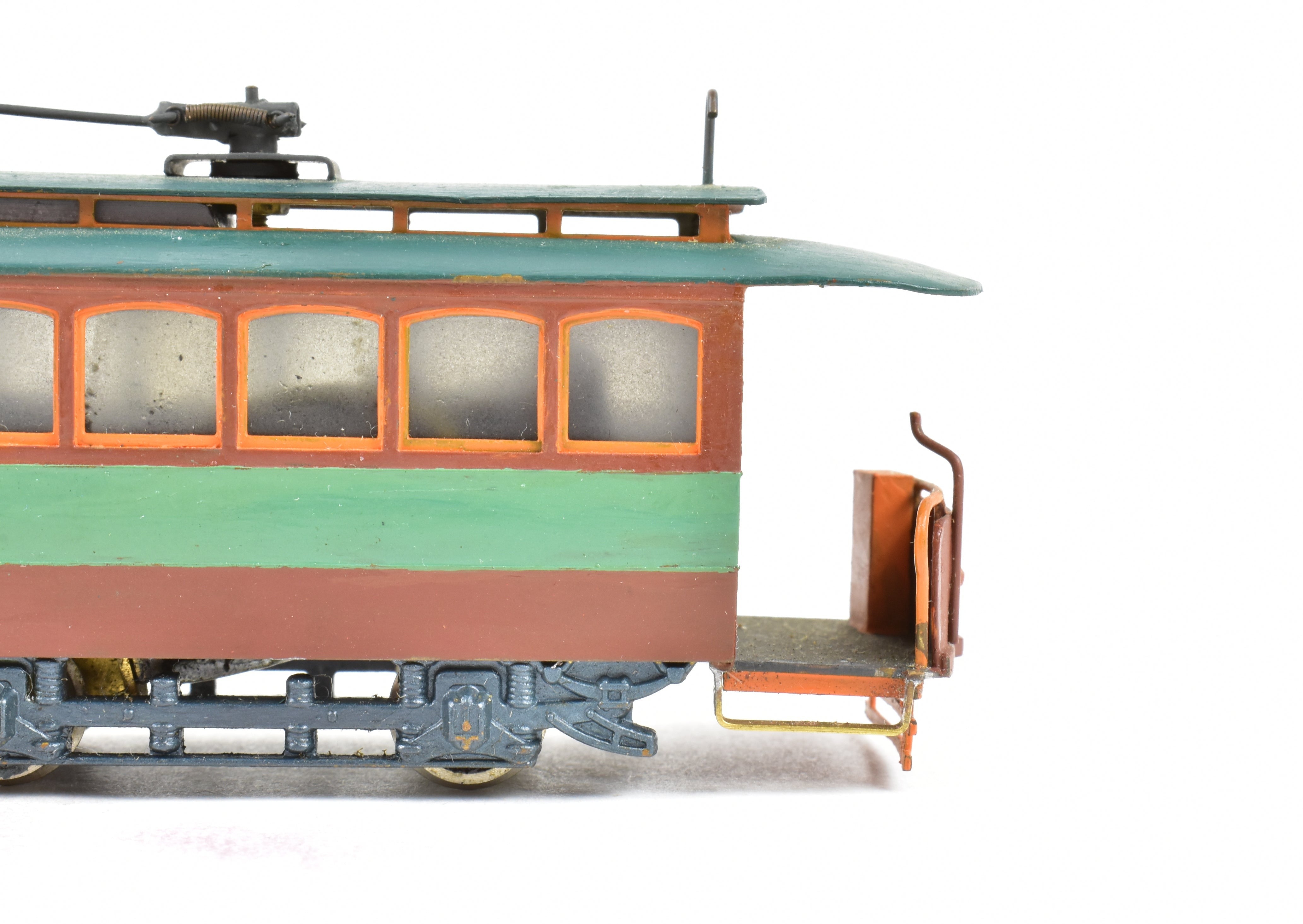 Custom Painted HO Brass Umpco Open End Trolley from 1970s Japan