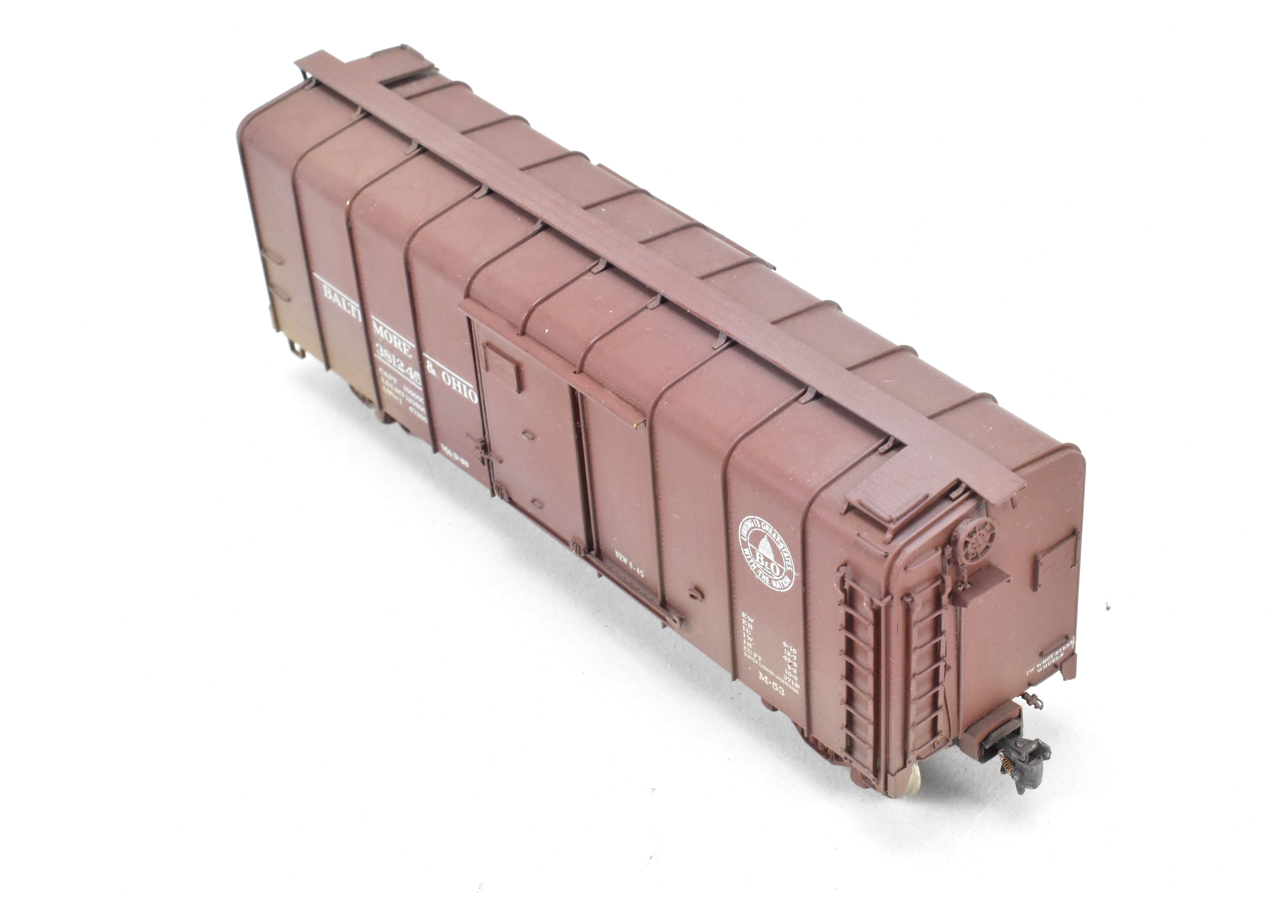 HO Brass OMI B&O M-53 Weathered Wagon Top Boxcar by Overland Models