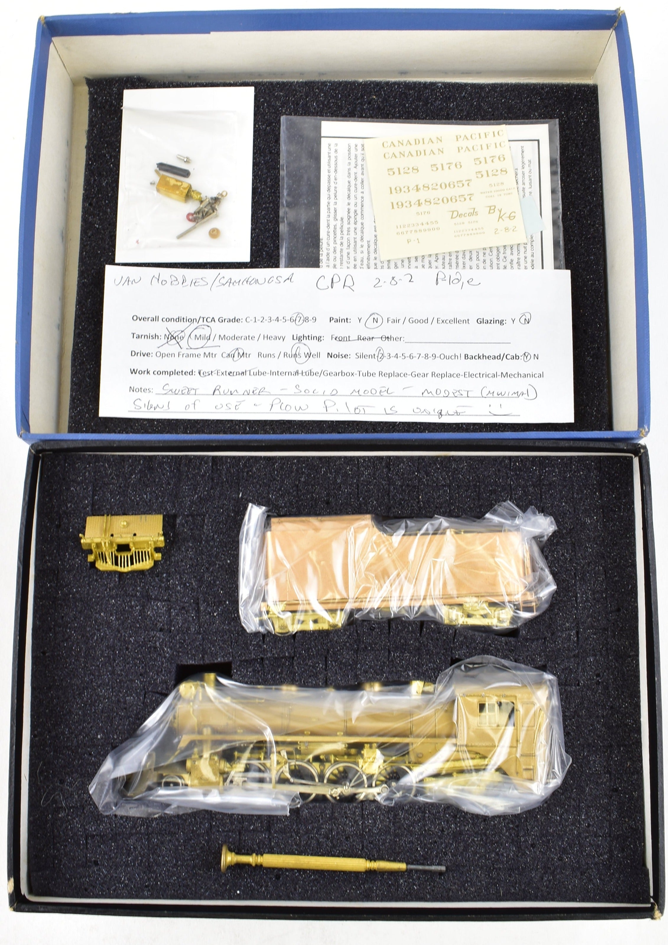 HO Scale Brass Model Train - Van Hobbies CPR Canadian Pacific Railway 2-8-2 P-1d, e Mikado First Run Tender Model