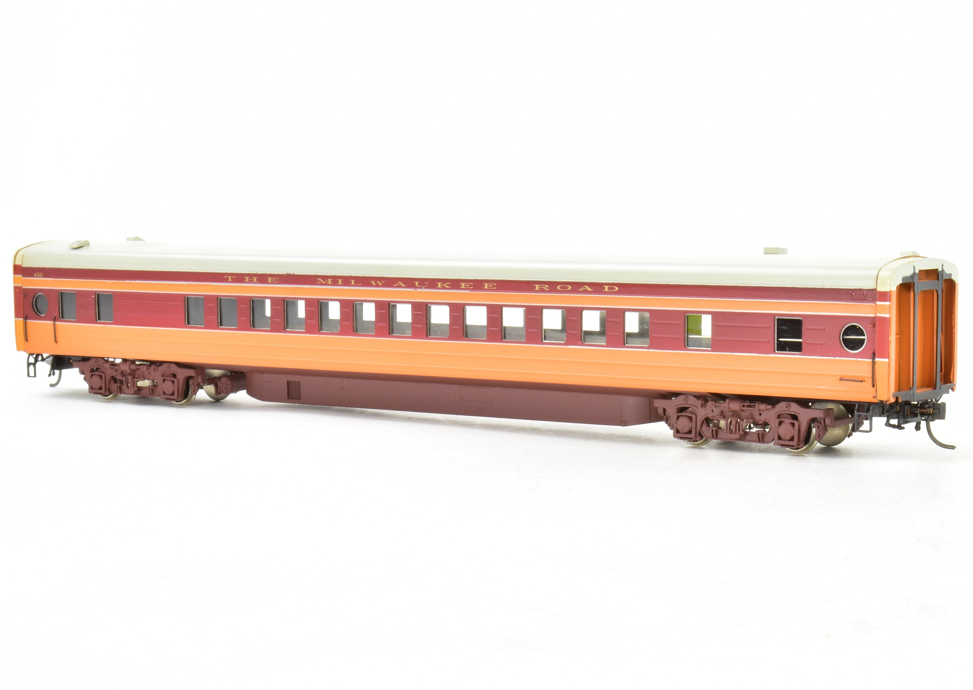 HO Scale Brass Model Train Set - Precision Scale Co. Milwaukee Road 1939 Hiawatha 9 - Car Factory - Painted Set