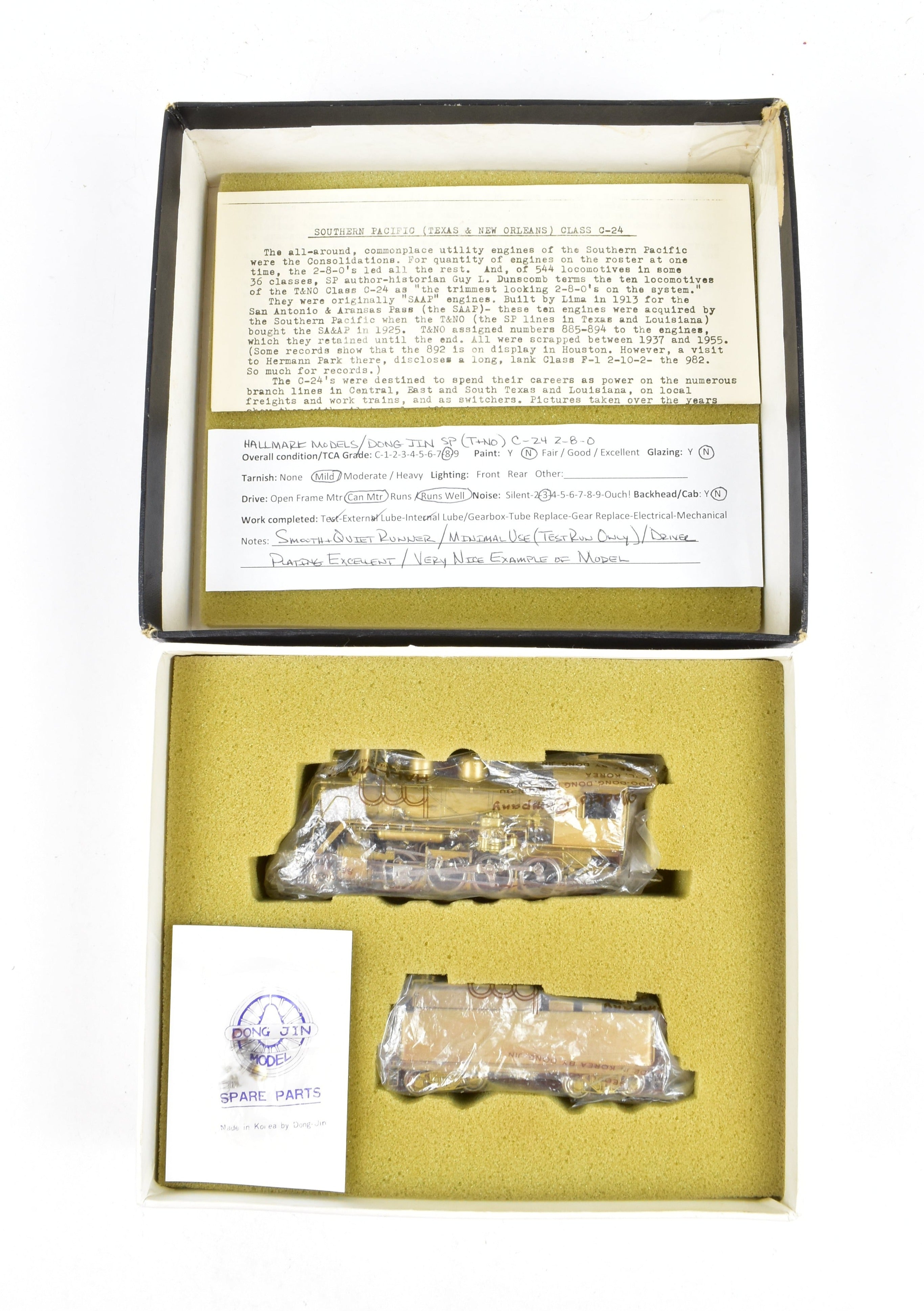 HO Scale Brass Hallmark SP/T&NO C-24 2-8-0 Consolidation Model