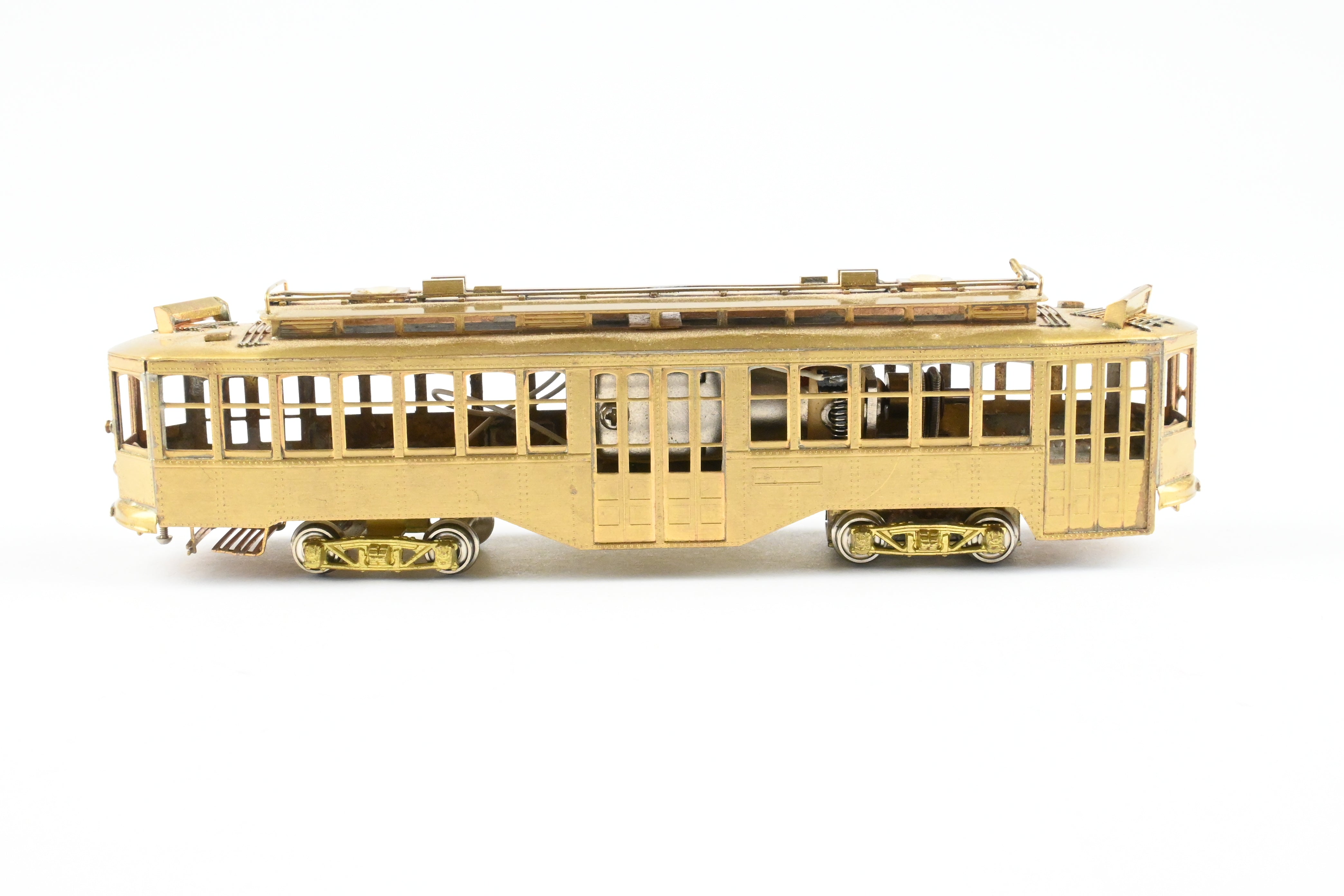 HO Scale Brass Pittsburgh Railway Co. Double Ended Jones Trolley in Reboxx, Poles Missing