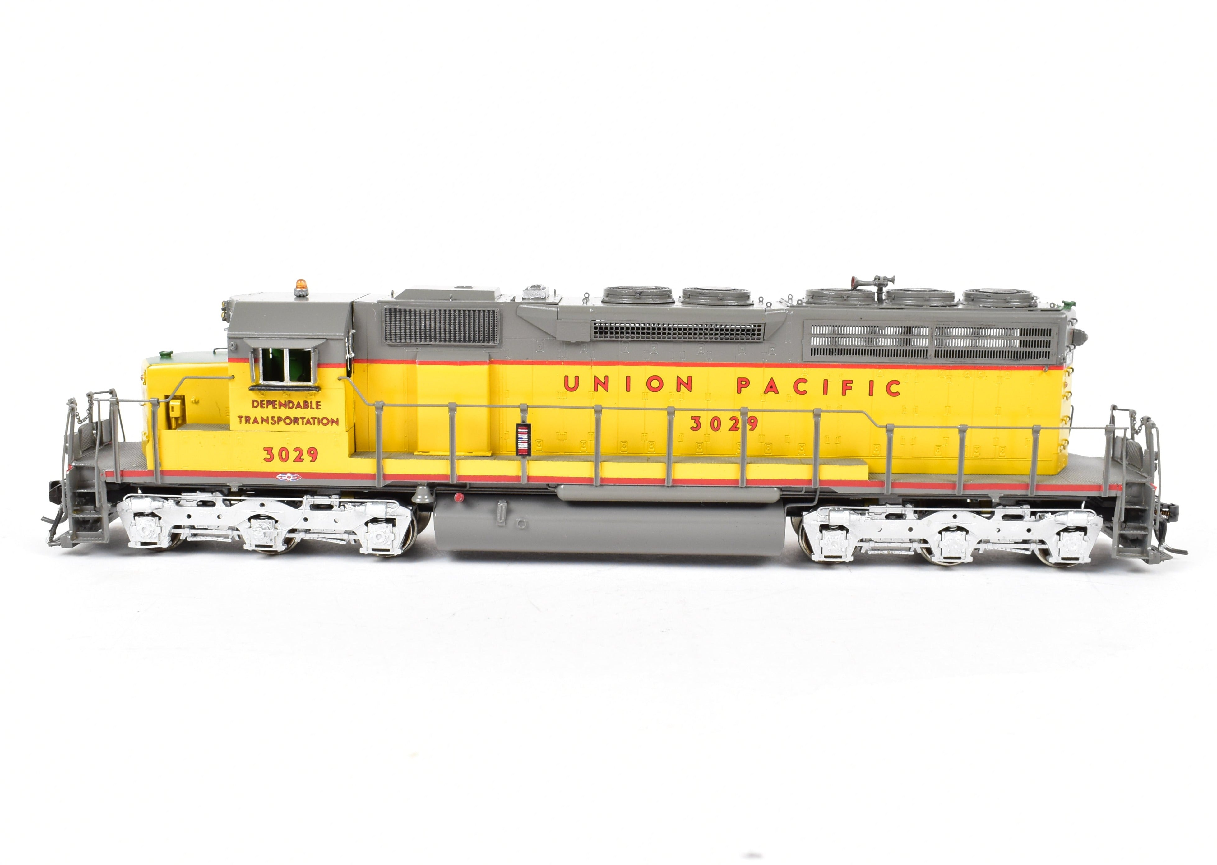 HO Scale Brass Model Train - Overland Models Inc. Union Pacific EMD SD40 Low Nose Locomotive, Custom Painted as UP No. 3029