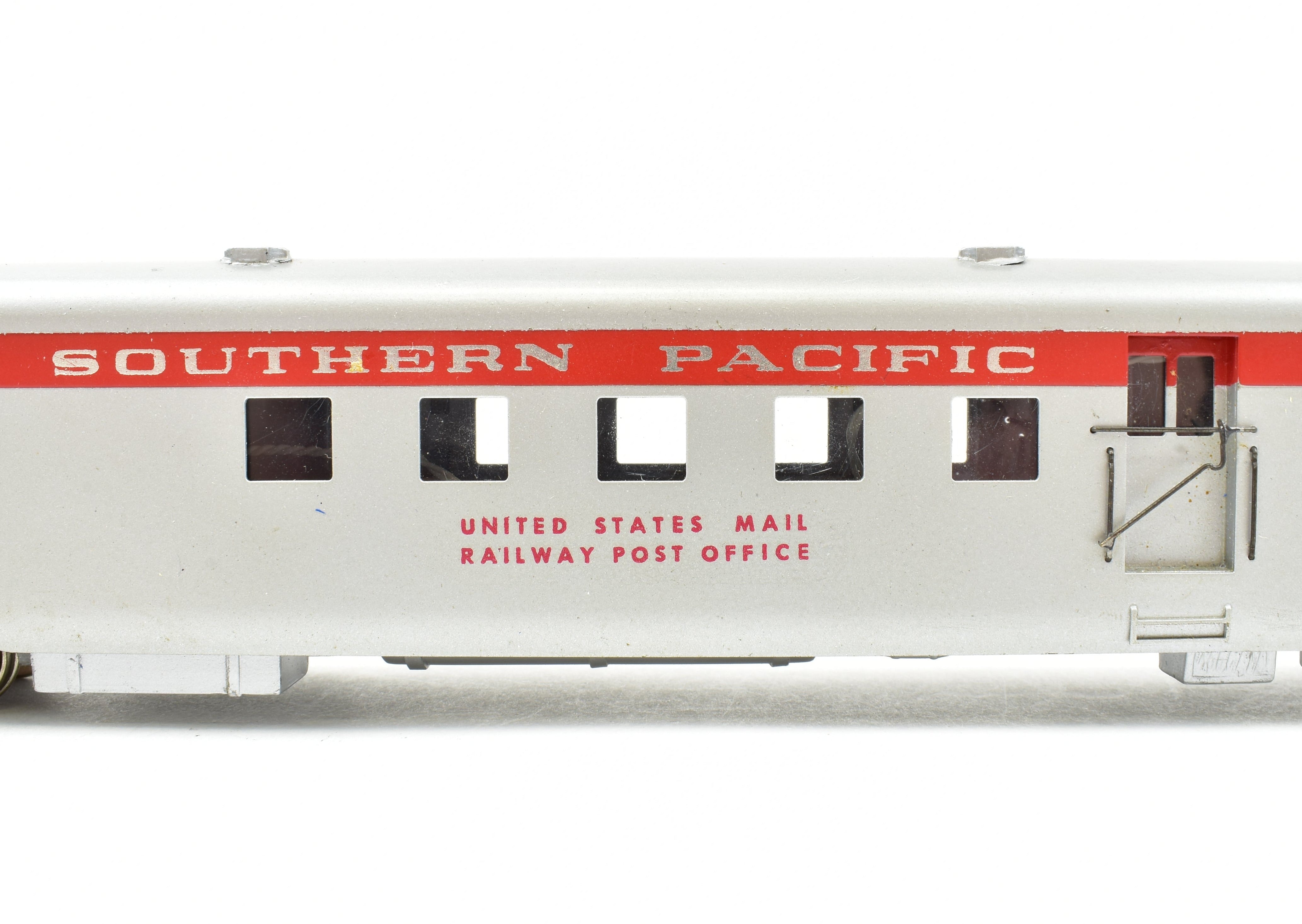 HO Scale Brass Balboa SP - Southern Pacific Postal Baggage RPO Model Train Car with Factory Painted Aluminum Finish