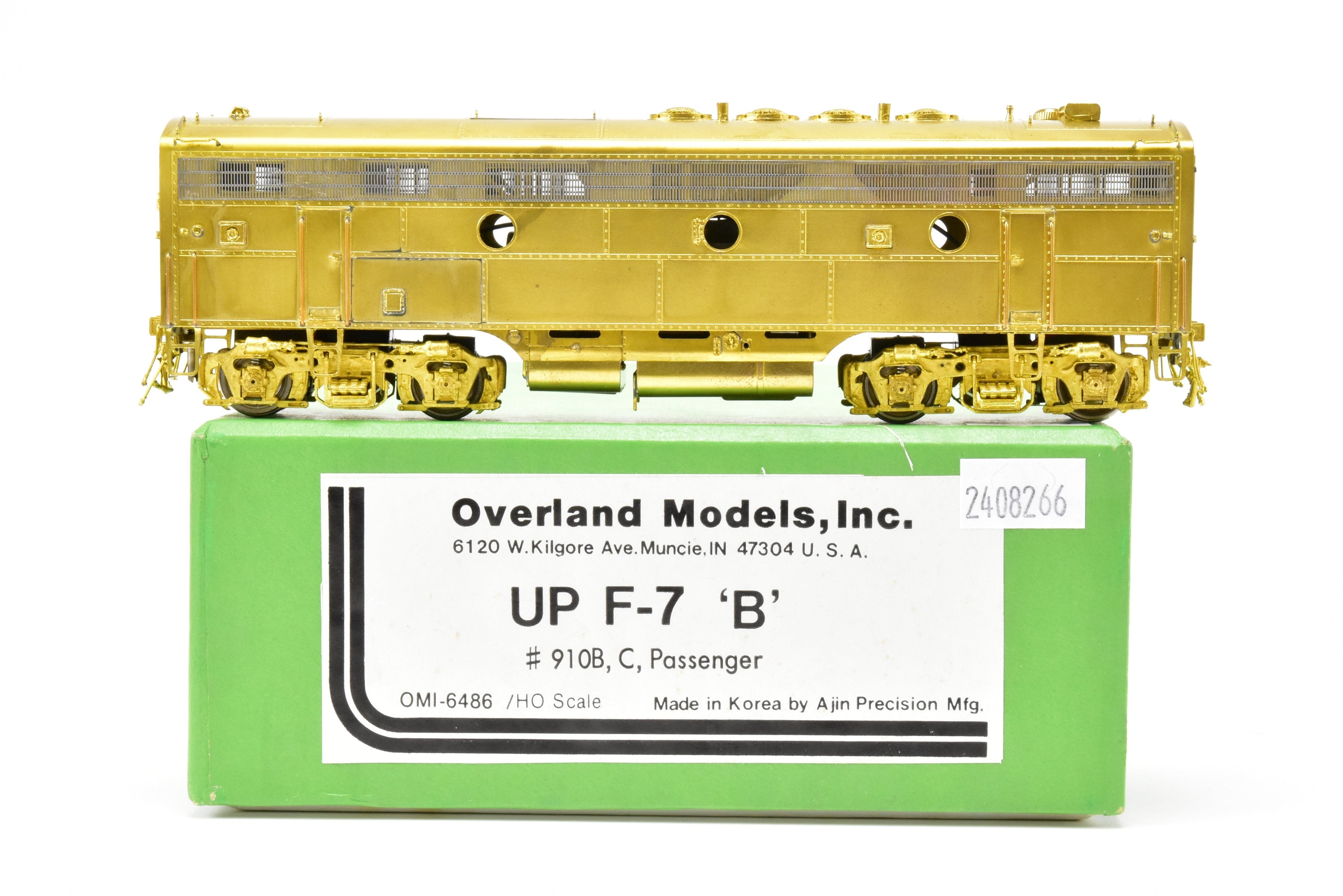 HO Brass OMI UP Union Pacific EMD F-7 B #910B,C Quiet Smooth Passenger Model