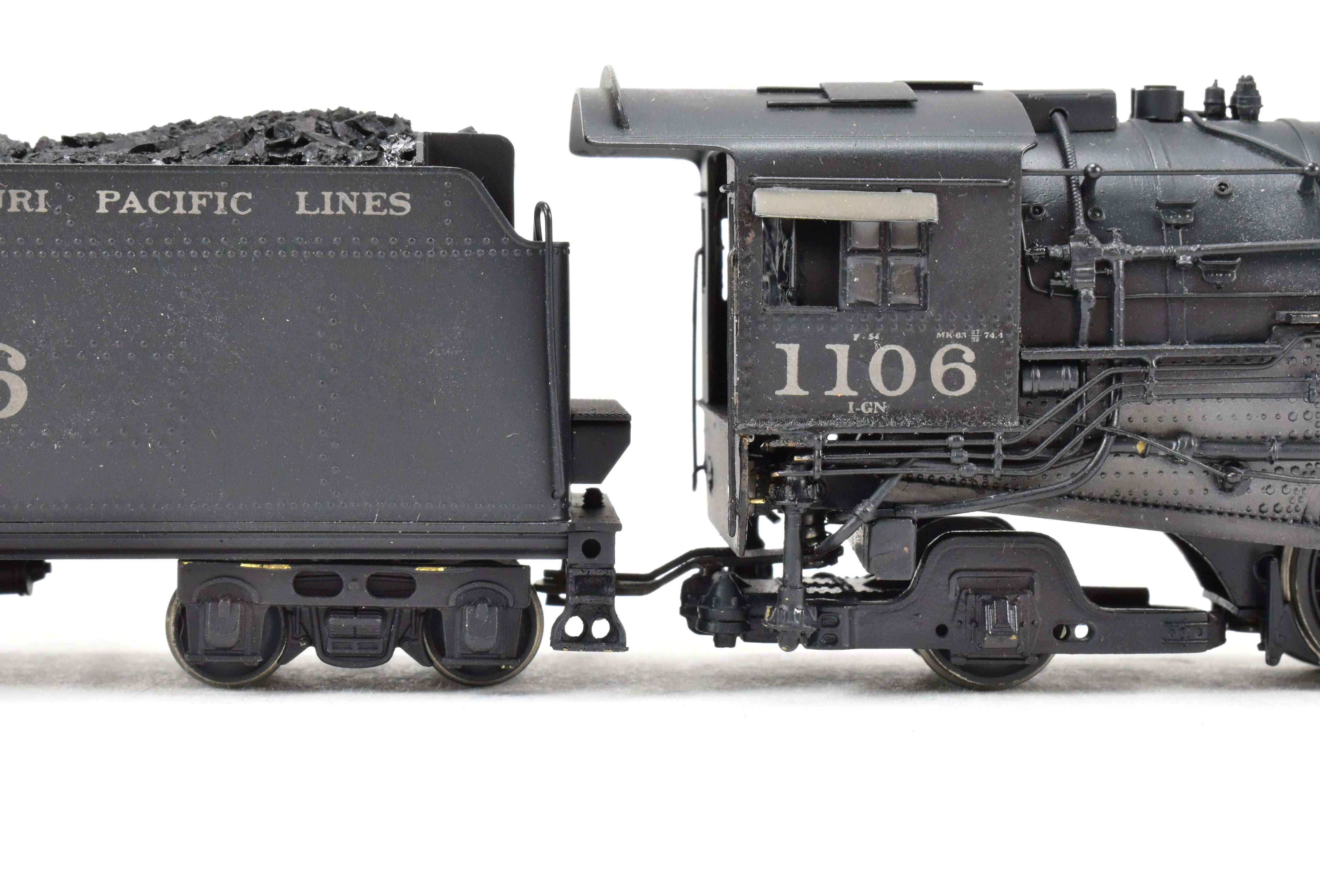 HO Scale Brass Hallmark Models Missouri Pacific Steam Locomotive: 1400 Class 2-8-2 Modified to 1100 Class with Brand - New Tender CP No. 1106