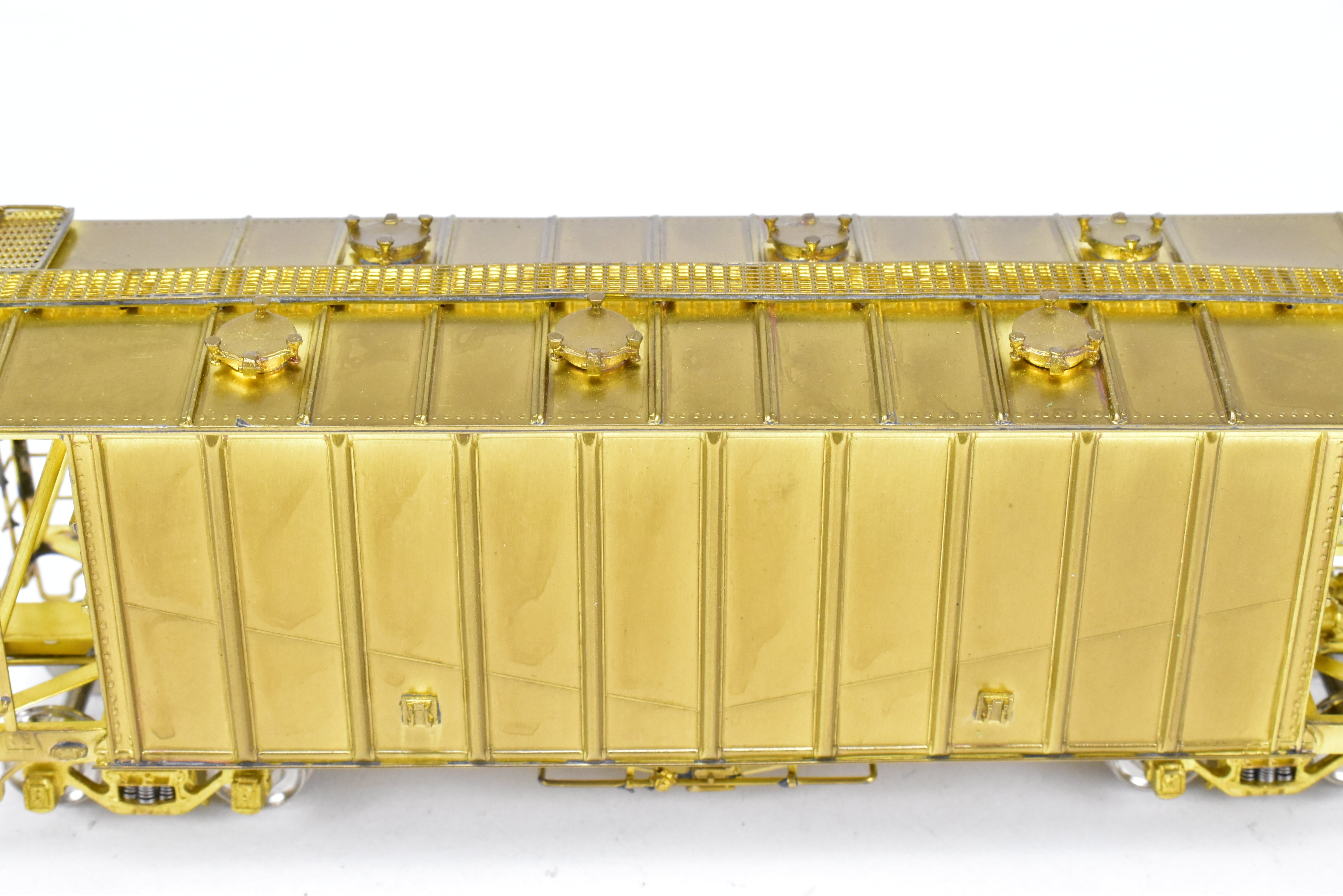 HO Scale Brass Airslide Covered Hopper Models by Overland Models, Inc. for Various Railroad Roads