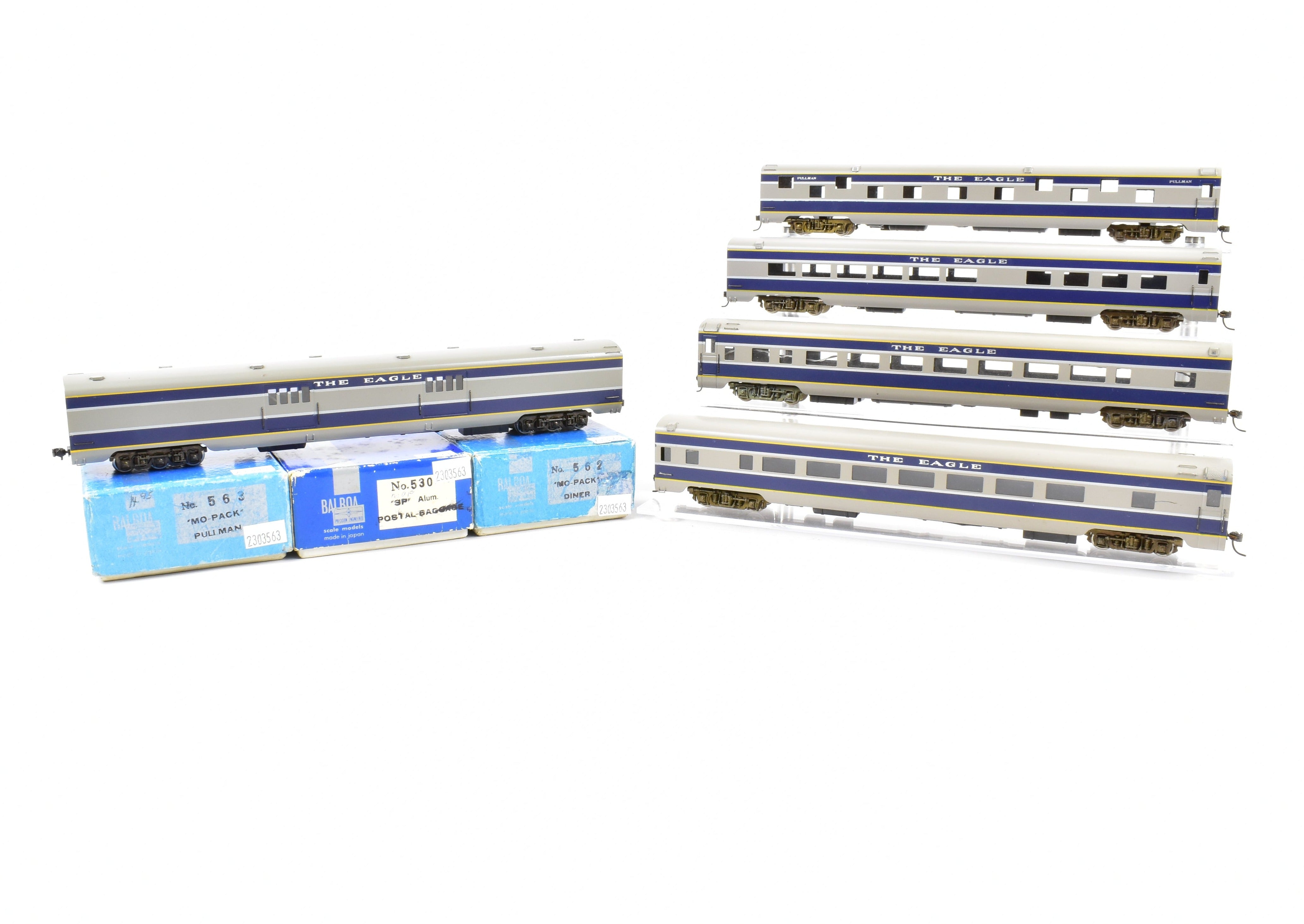 HO Brass Balboa Missouri Pacific The Eagle 5-Car Factory-Painted Passenger Train Set