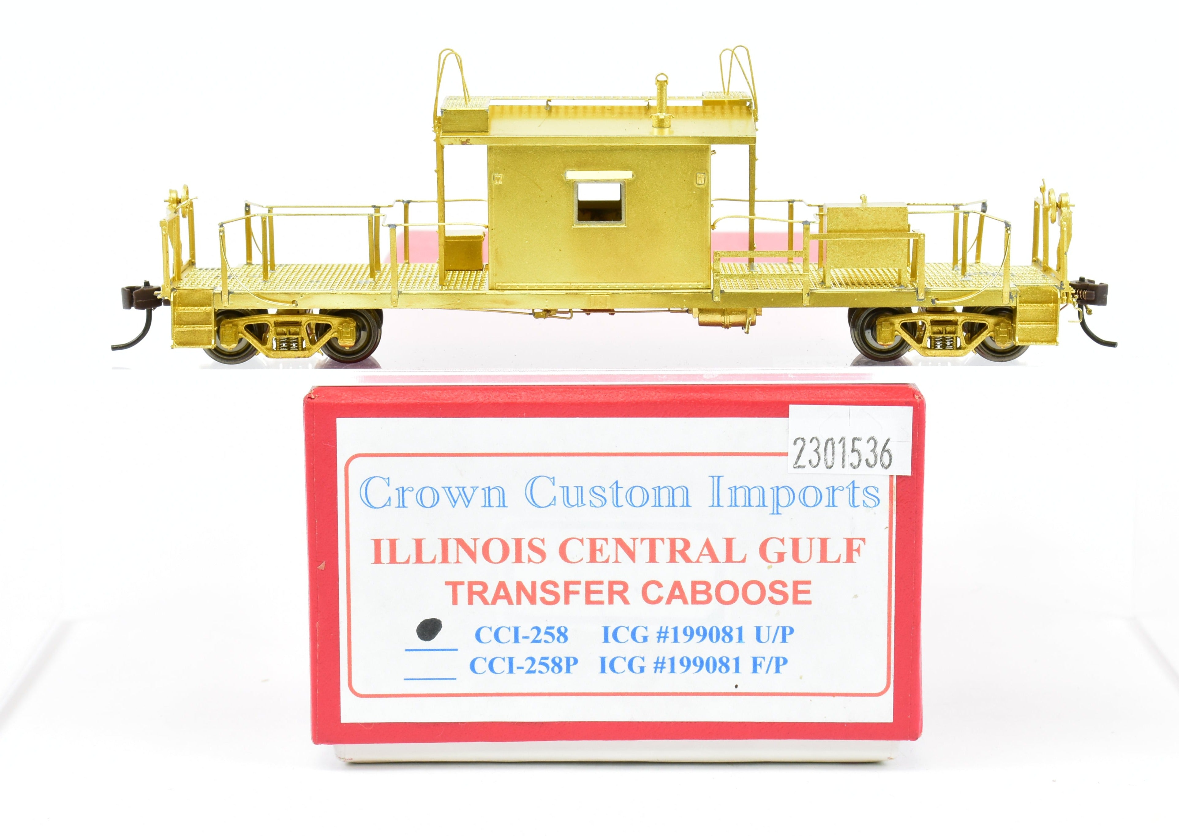 HO Scale Brass Crown Custom Imports ICG - Illinois Central Gulf Transfer Caboose Model No. 199081