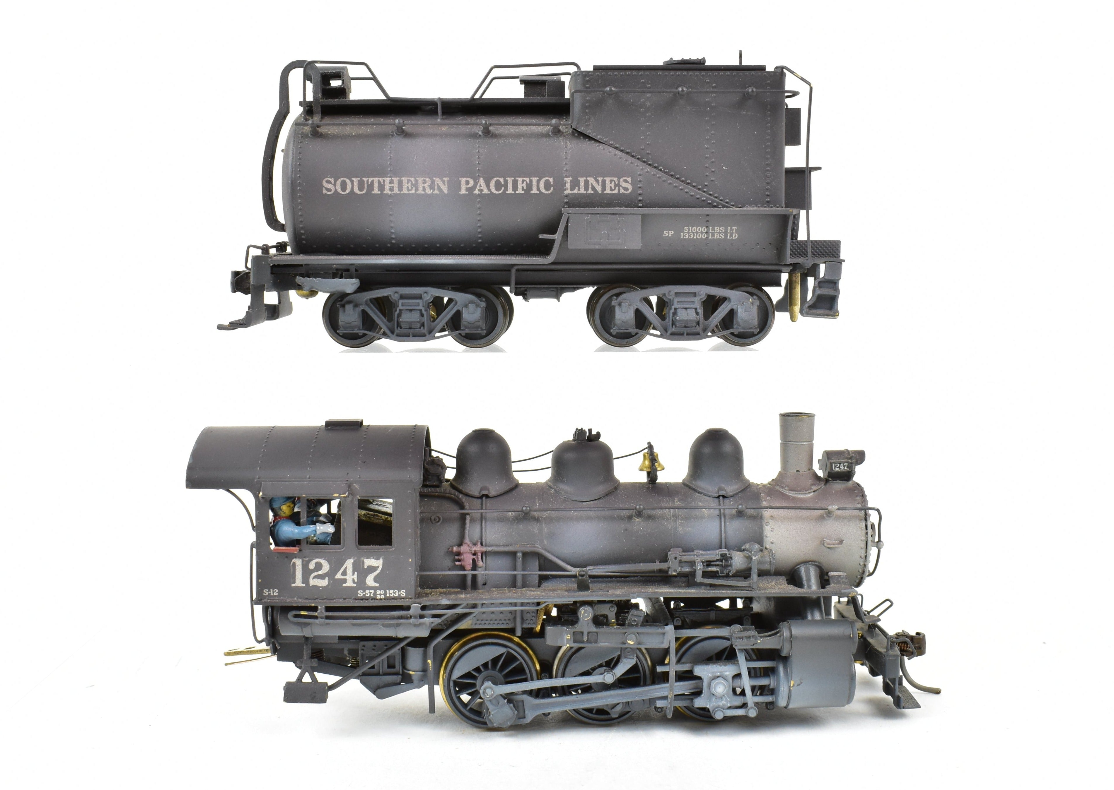 HO Scale Brass Balboa Model Train - Southern Pacific S - 12 0 - 6 - 0 Switcher with Custom Painted Finish