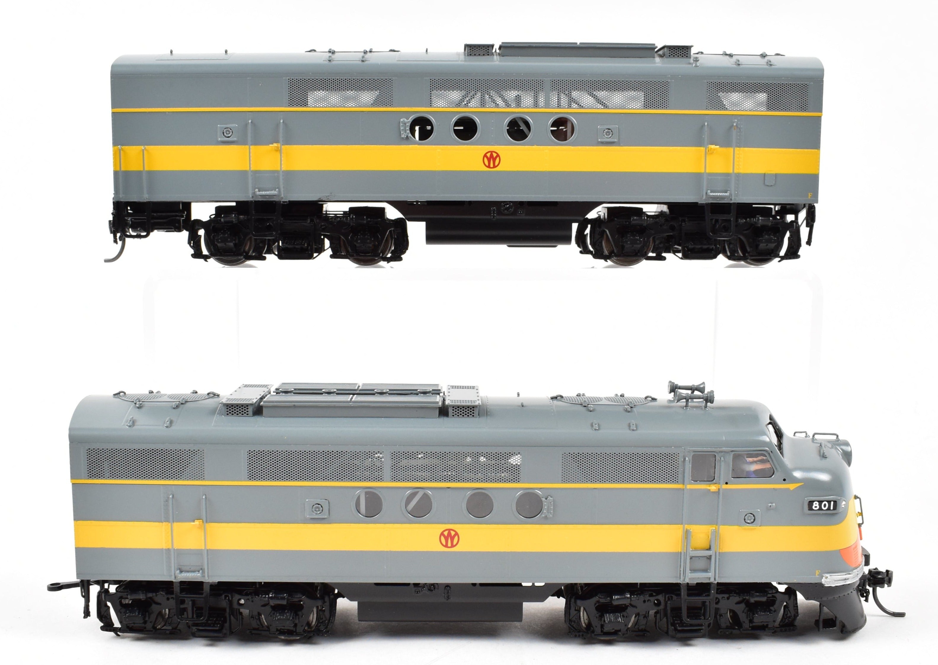 HO Scale Brass Model Train - Division Point NYO&W (New York, Ontario & Western) EMC FTA/B Set, Factory Painted, No. 801, Limited Edition