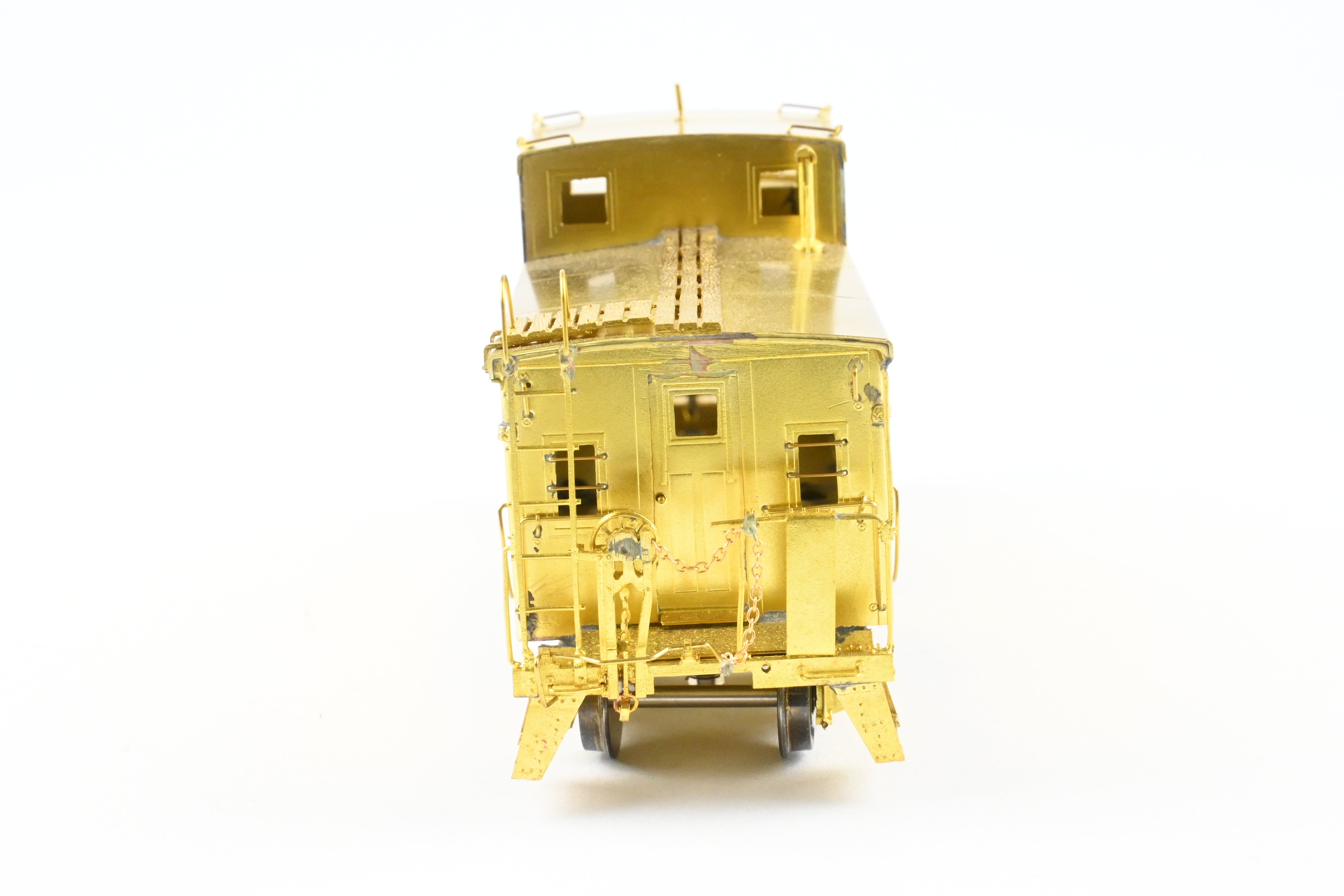 HO Scale Brass OMI - Overland Models, Inc. Erie Railroad Offset Cupola Welded Caboose with Radio Equipment from 1947 to 1960, Model Number #C222 - C269