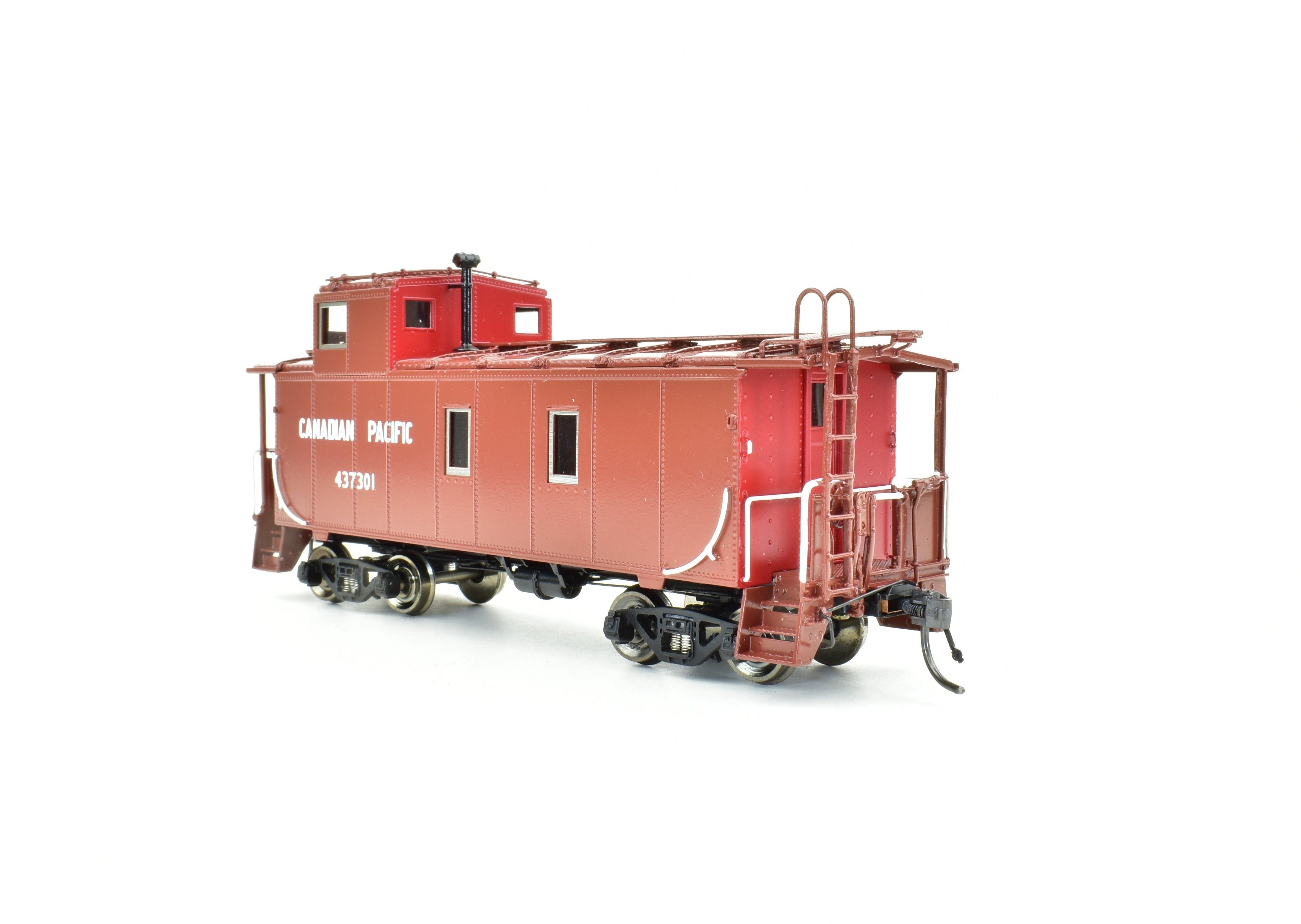 HO Scale Brass Canadian Pacific Steel Caboose by Overland Models, Inc. (OMI), Factory Painted with #437301 Decoration