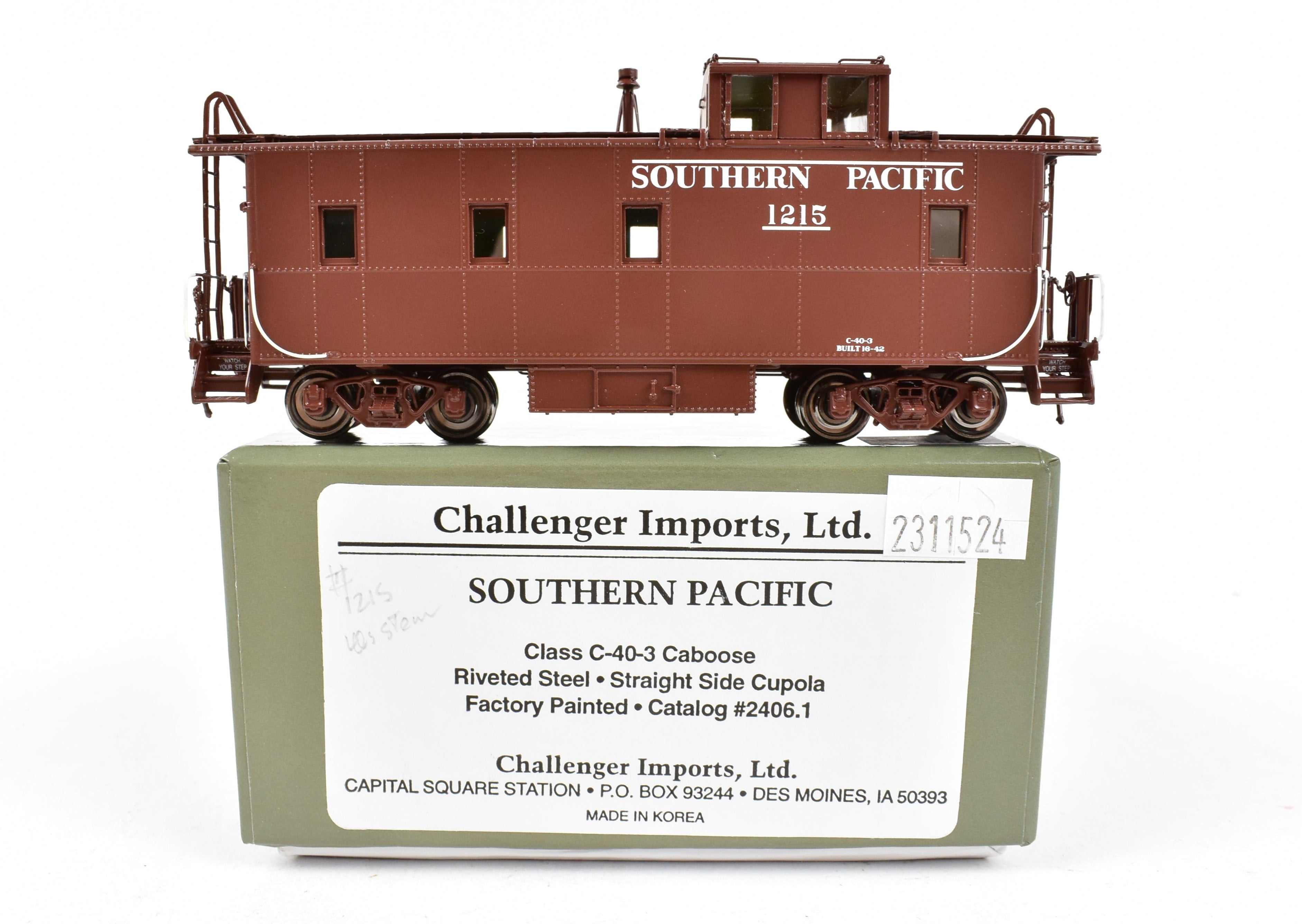 HO Scale Brass Challenger Imports Southern Pacific C-40-3 Caboose No. 1215