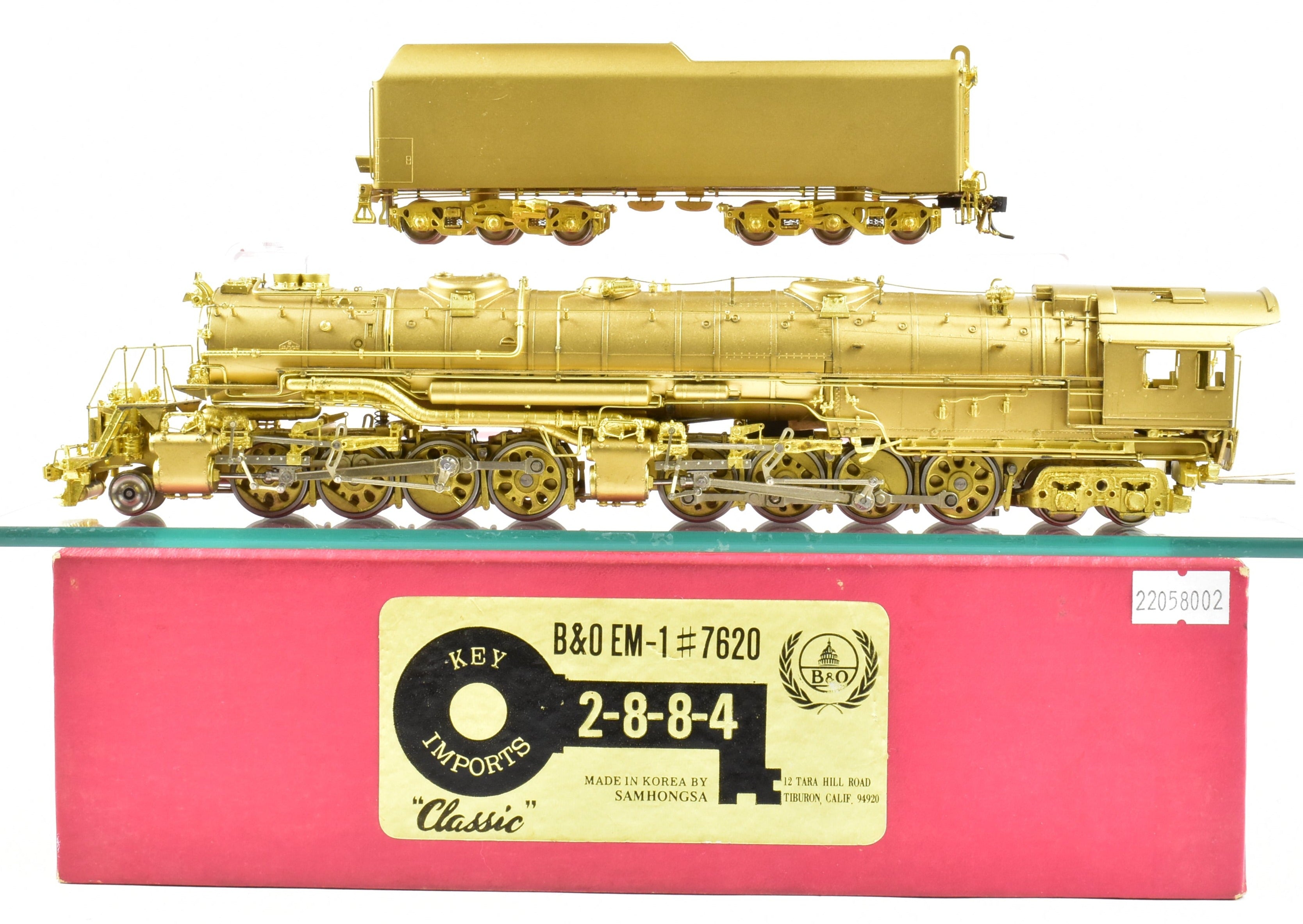 HO Scale Brass Key Imports Baltimore & Ohio EM - 1 #7620 2 - 8 - 8 - 4 Model