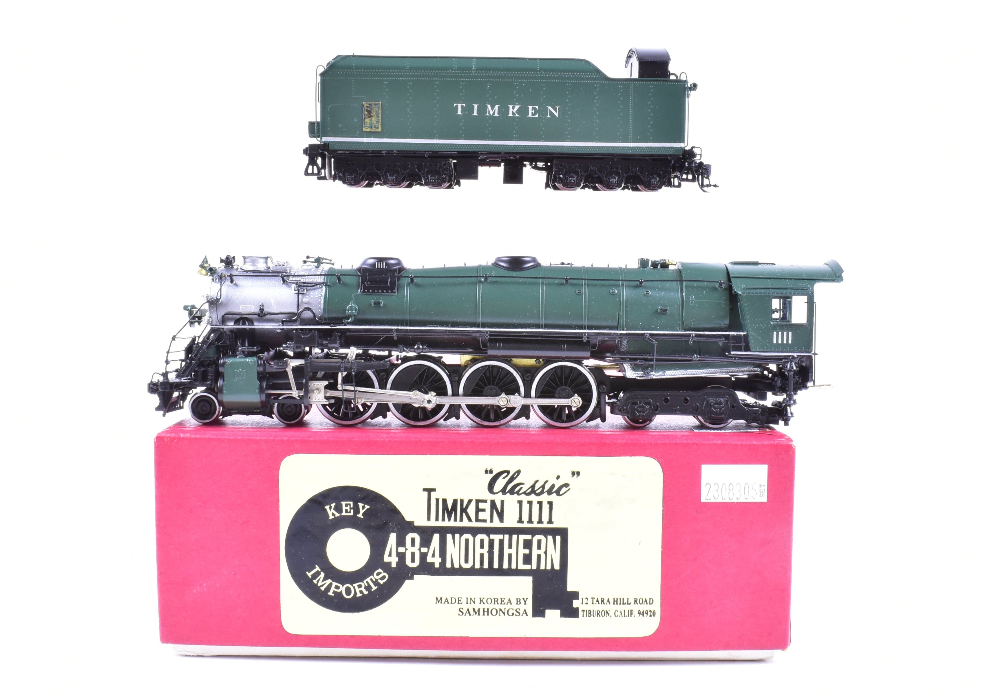 HO Scale Brass Model Train CON Key Imports Timken 4-8-4 No. 1111 Four Aces Professionally Painted